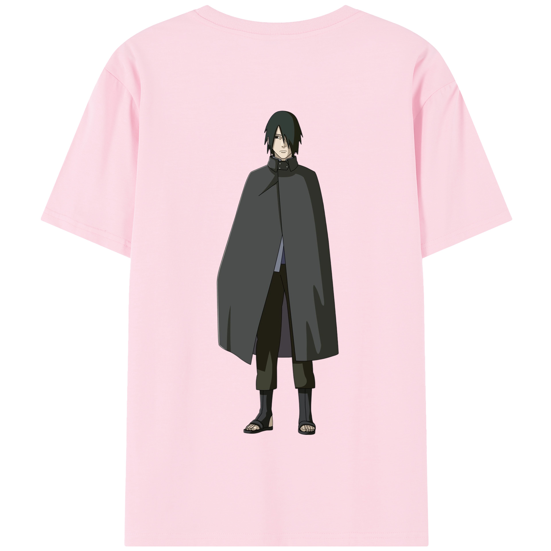（画像用） NARUTO -ナルト- うちは サスケ Uchiha Sasuke 綿100％半袖Tシャツ（背面プリント）