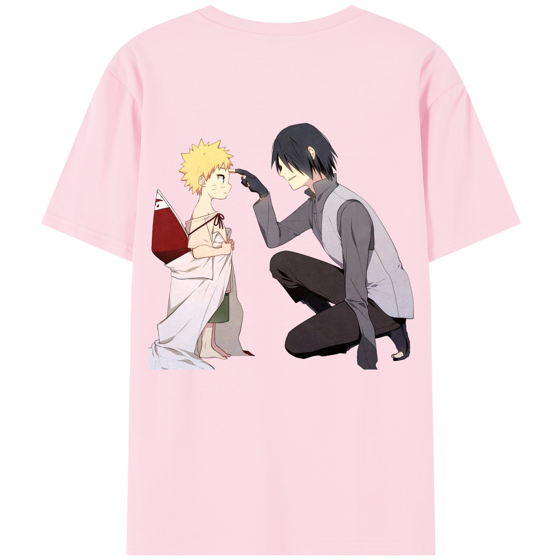 （画像用） NARUTO -ナルト- うちは サスケ Uchiha Sasuke 綿100％半袖Tシャツ（背面プリント）