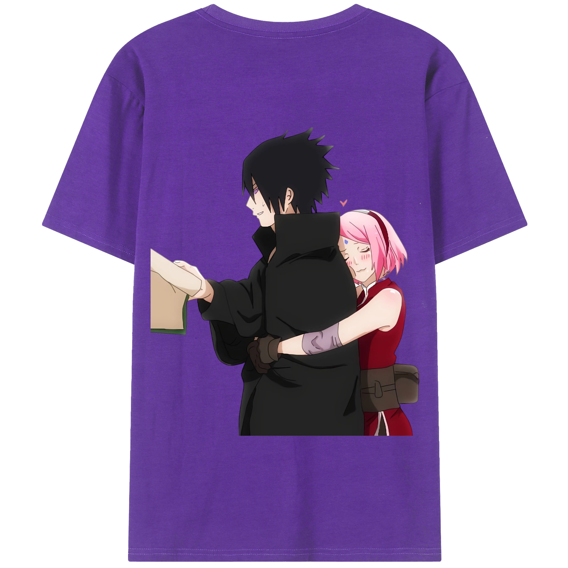 （画像用） NARUTO -ナルト- うちは サスケ Uchiha Sasuke 綿100％半袖Tシャツ（背面プリント）
