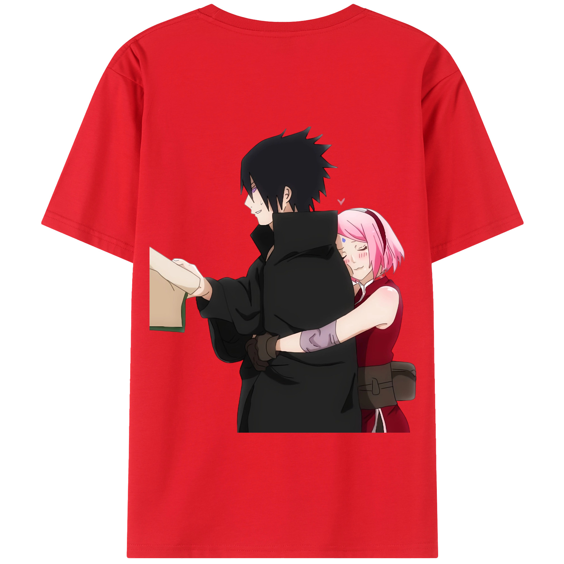 （画像用） NARUTO -ナルト- うちは サスケ Uchiha Sasuke 綿100％半袖Tシャツ（背面プリント）