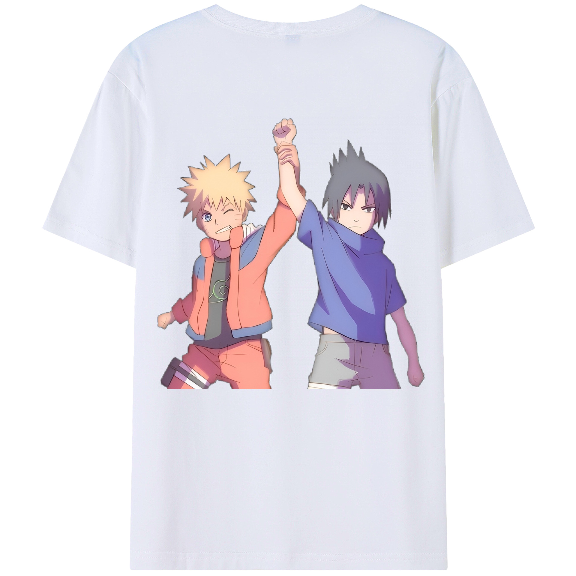 （画像用） NARUTO -ナルト- うちは サスケ Uchiha Sasuke 綿100％半袖Tシャツ（背面プリント）