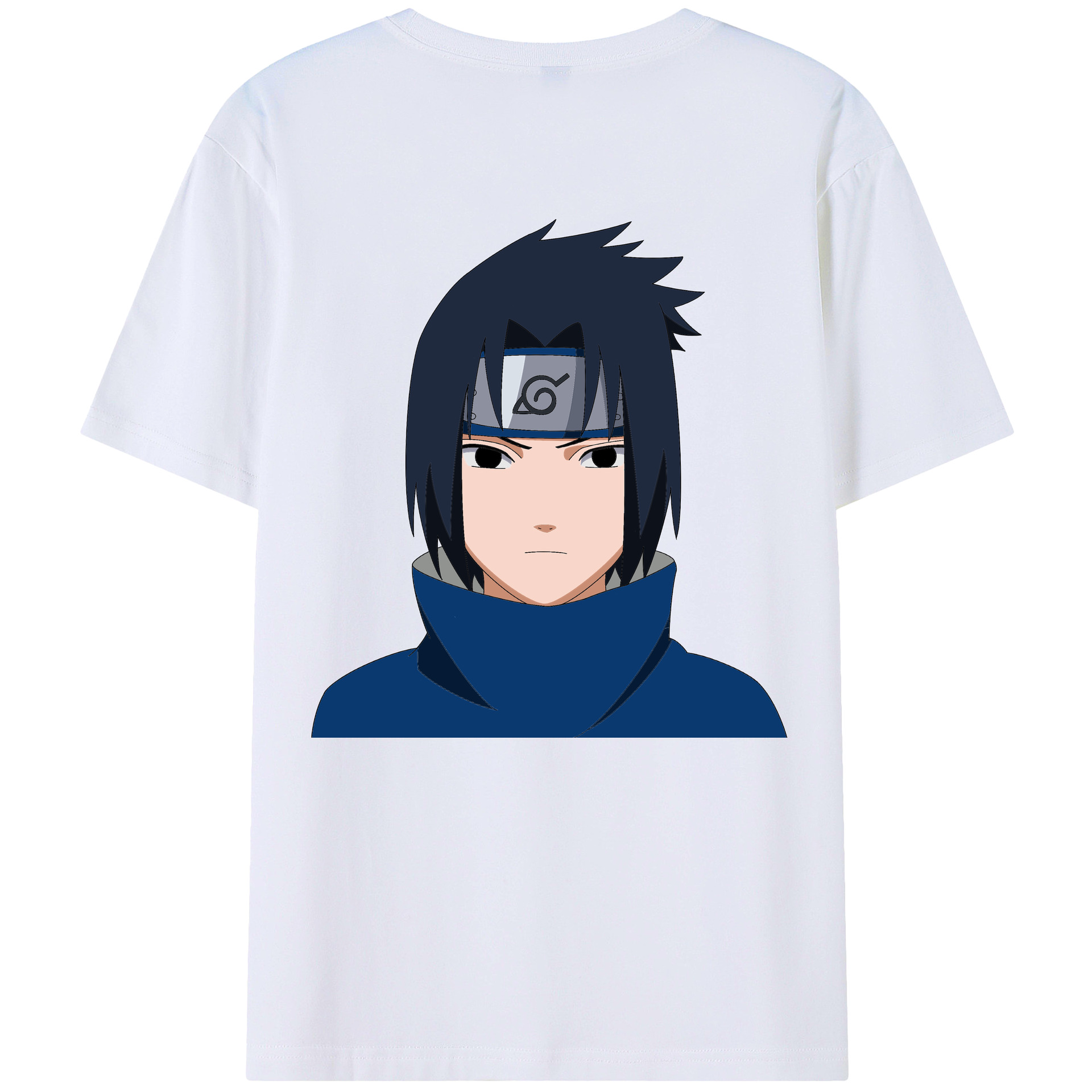 （画像用） NARUTO -ナルト- うちは サスケ Uchiha Sasuke 綿100％半袖Tシャツ（背面プリント）