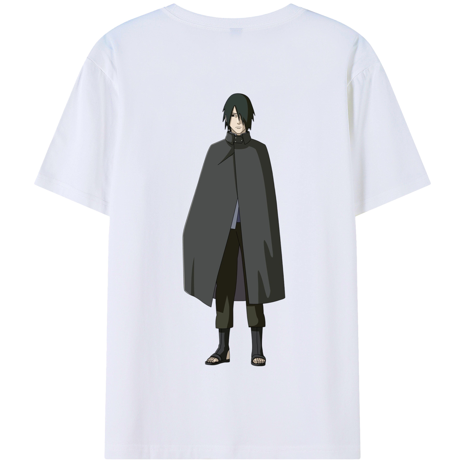 （画像用） NARUTO -ナルト- うちは サスケ Uchiha Sasuke 綿100％半袖Tシャツ（背面プリント）