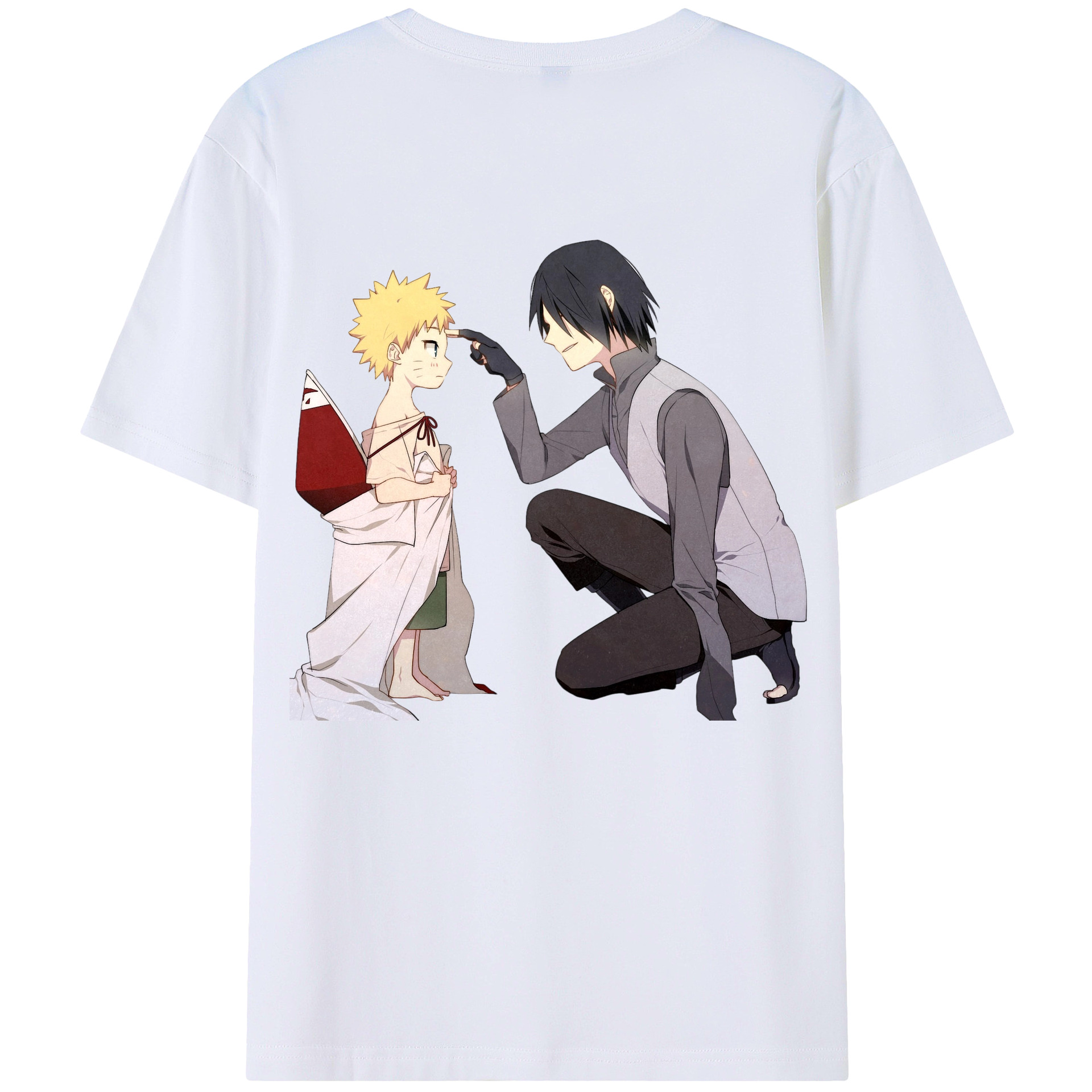 （画像用） NARUTO -ナルト- うちは サスケ Uchiha Sasuke 綿100％半袖Tシャツ（背面プリント）