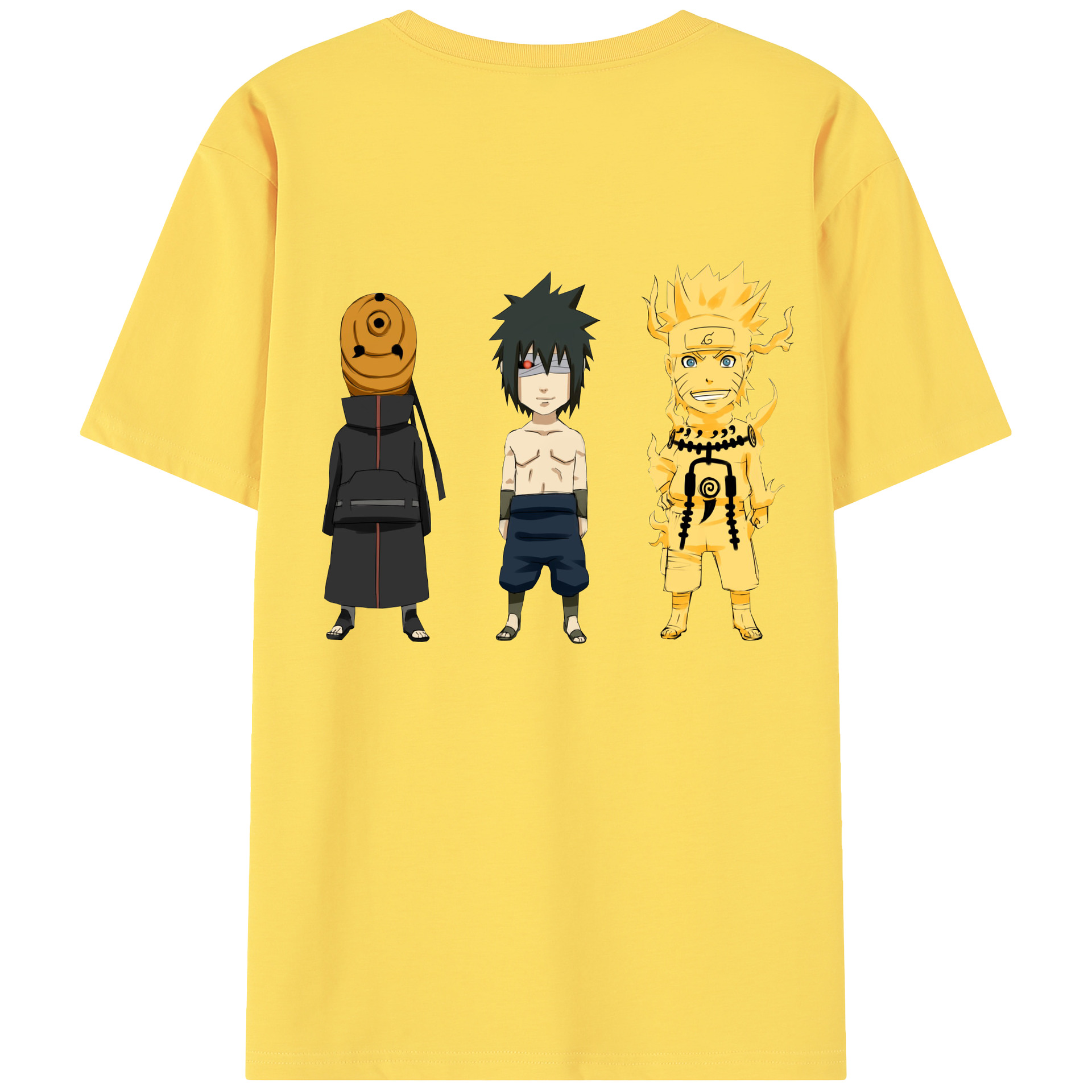 （画像用） NARUTO -ナルト- うちは サスケ Uchiha Sasuke 綿100％半袖Tシャツ（背面プリント）
