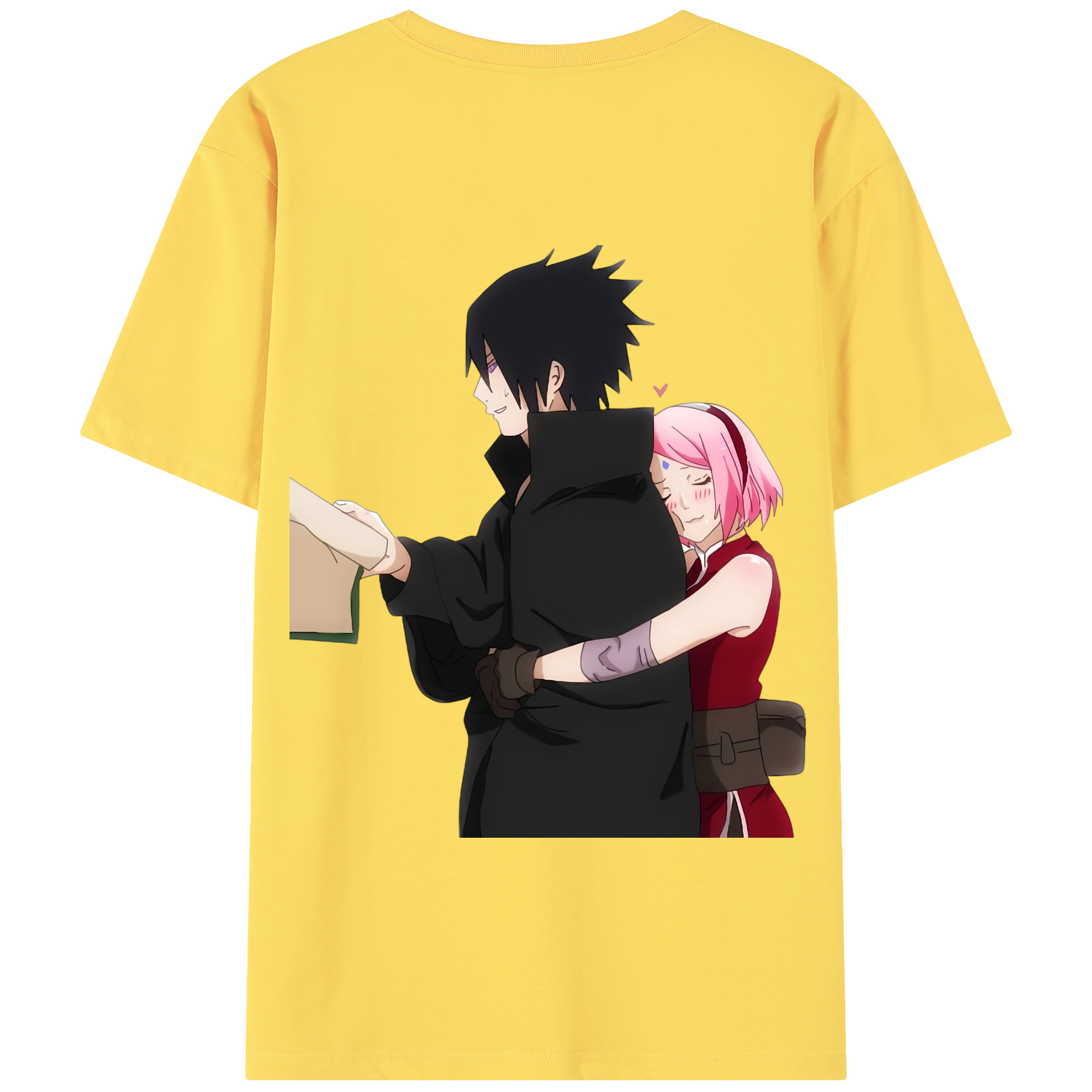 （画像用） NARUTO -ナルト- うちは サスケ Uchiha Sasuke 綿100％半袖Tシャツ（背面プリント）