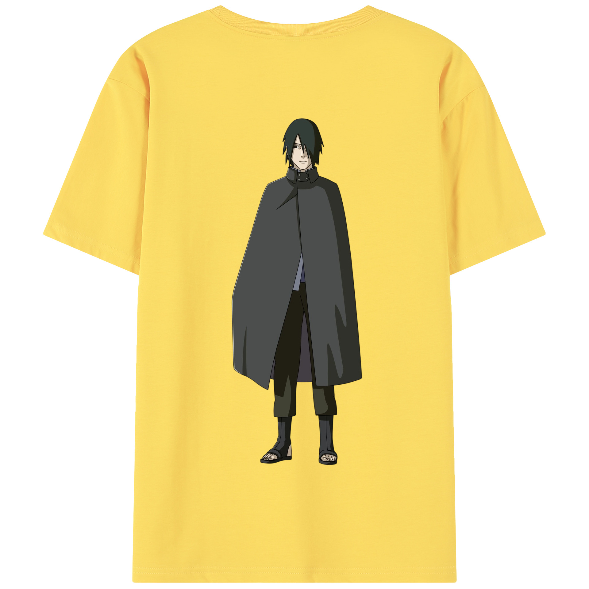 （画像用） NARUTO -ナルト- うちは サスケ Uchiha Sasuke 綿100％半袖Tシャツ（背面プリント）