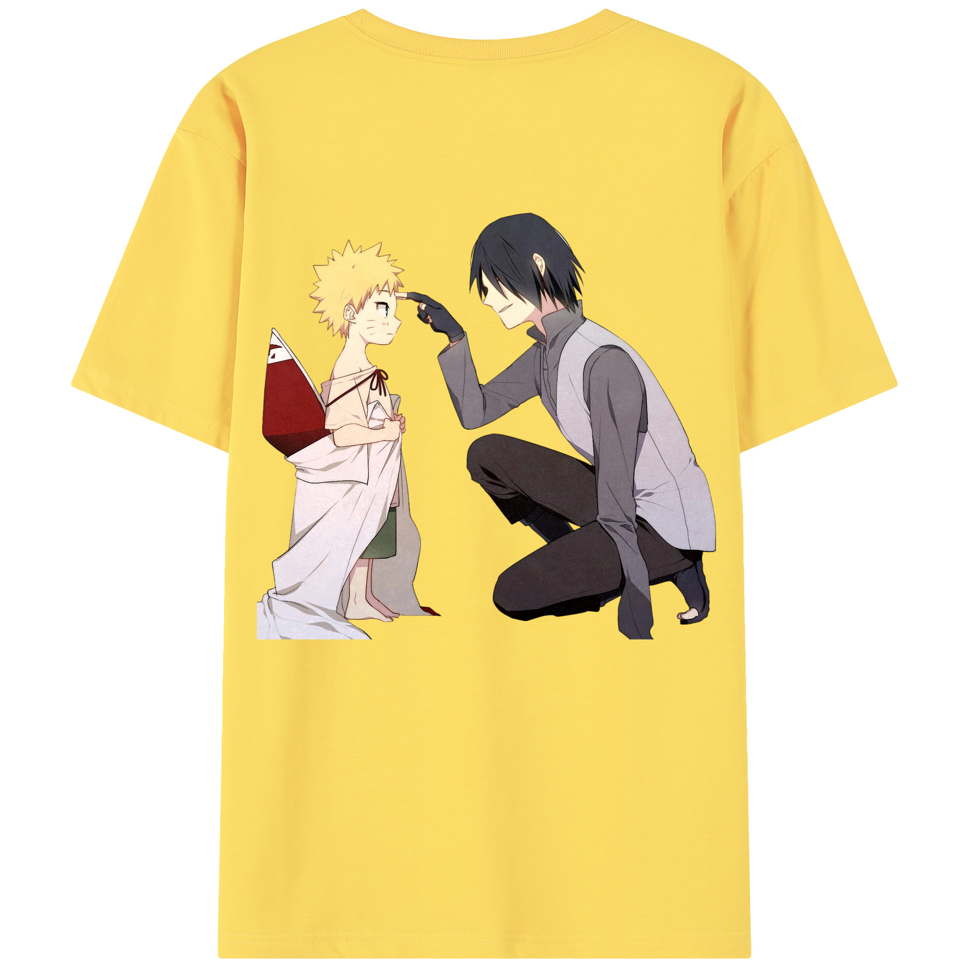 （画像用） NARUTO -ナルト- うちは サスケ Uchiha Sasuke 綿100％半袖Tシャツ（背面プリント）