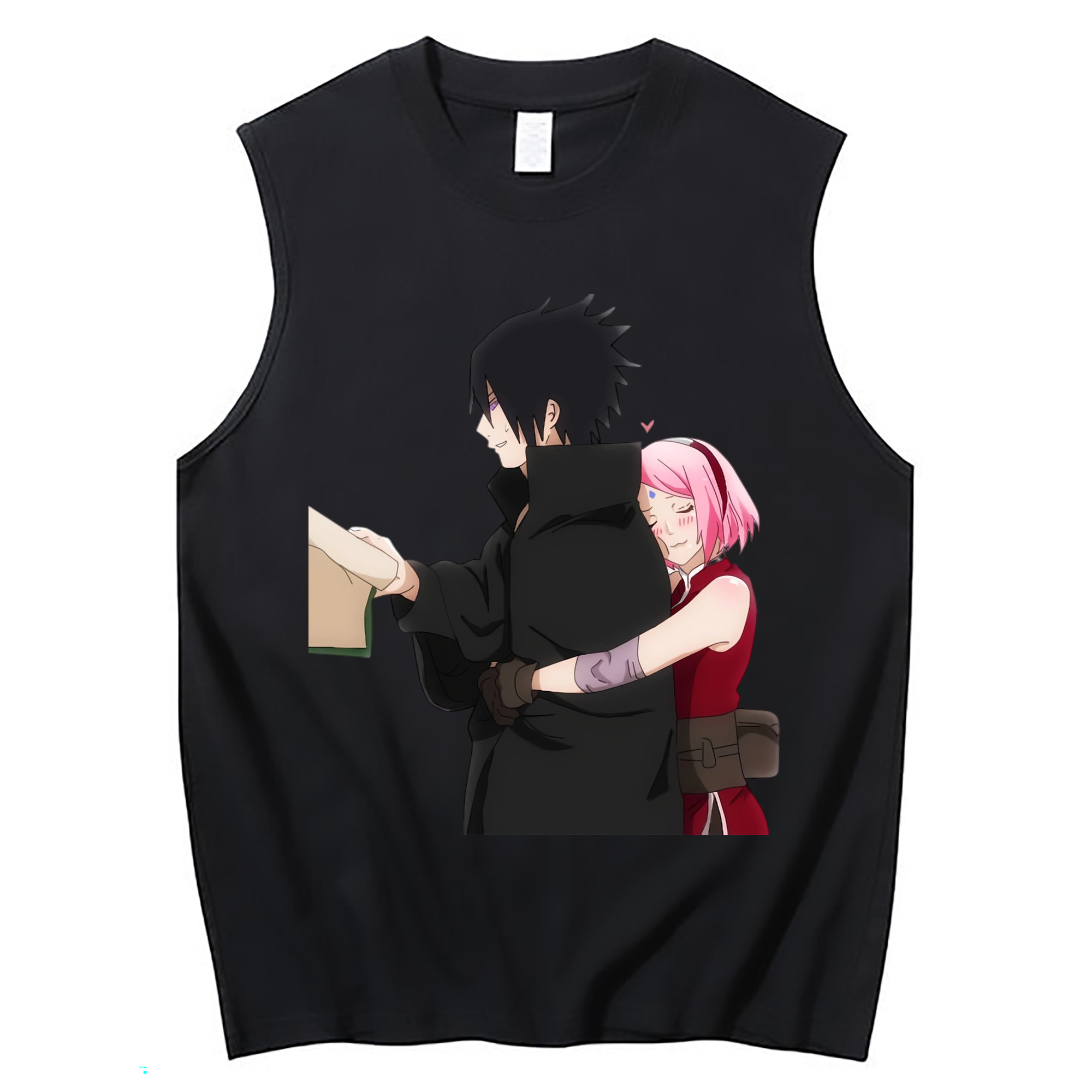 （画像用） NARUTO -ナルト- うちは サスケ Uchiha Sasuke コットン100％タンクトップ（フロントプリント）