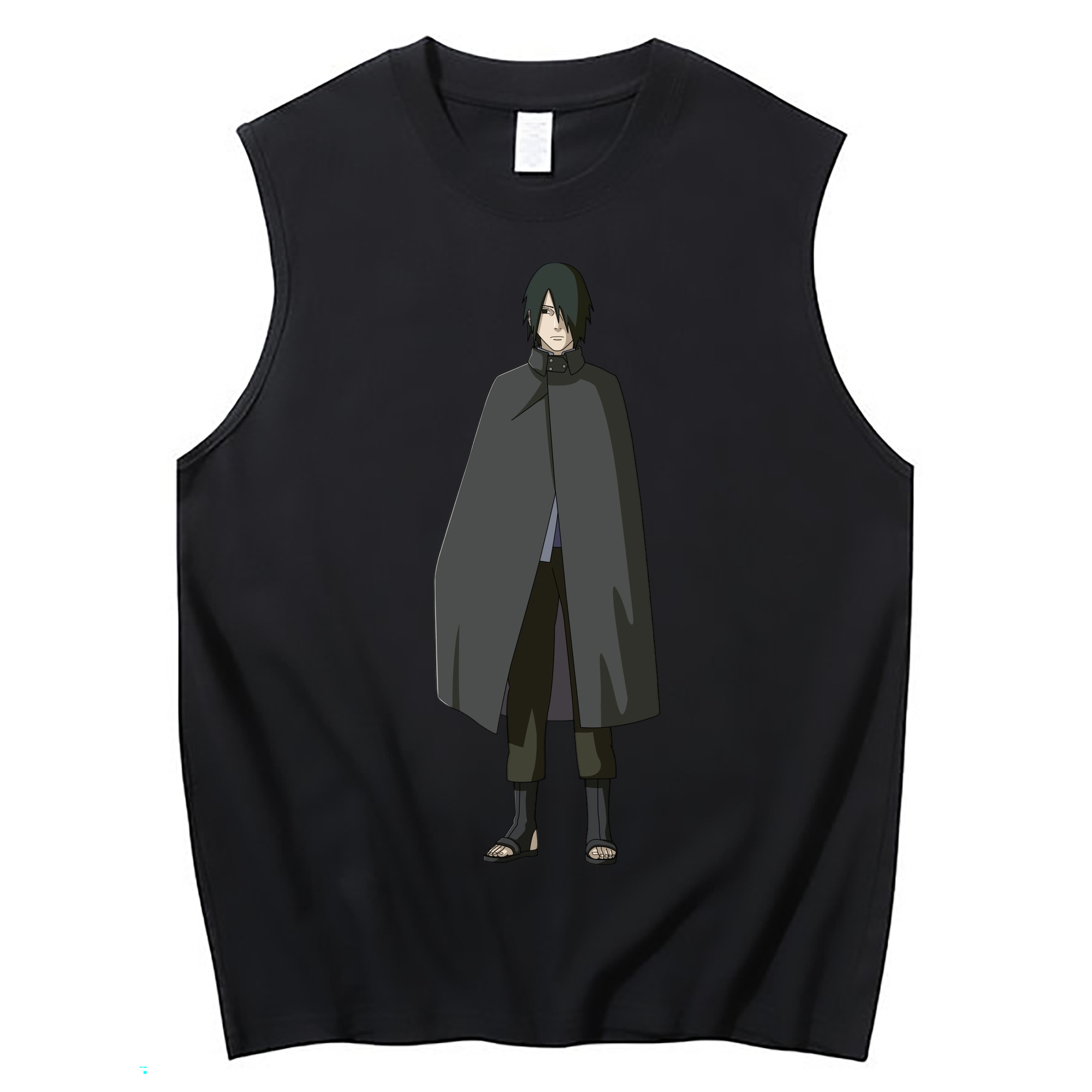 （画像用） NARUTO -ナルト- うちは サスケ Uchiha Sasuke コットン100％タンクトップ（フロントプリント）