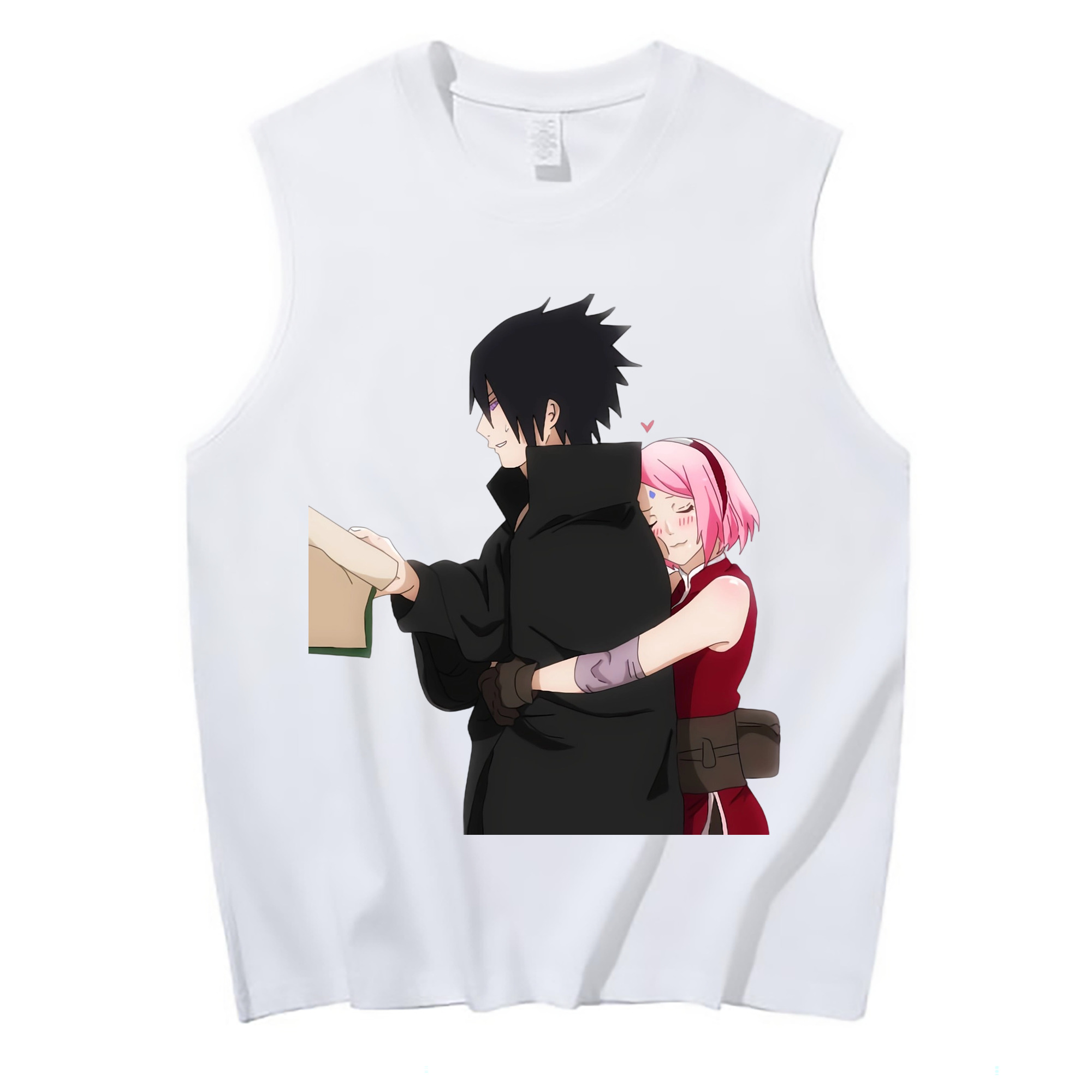 （画像用） NARUTO -ナルト- うちは サスケ Uchiha Sasuke コットン100％タンクトップ（フロントプリント）