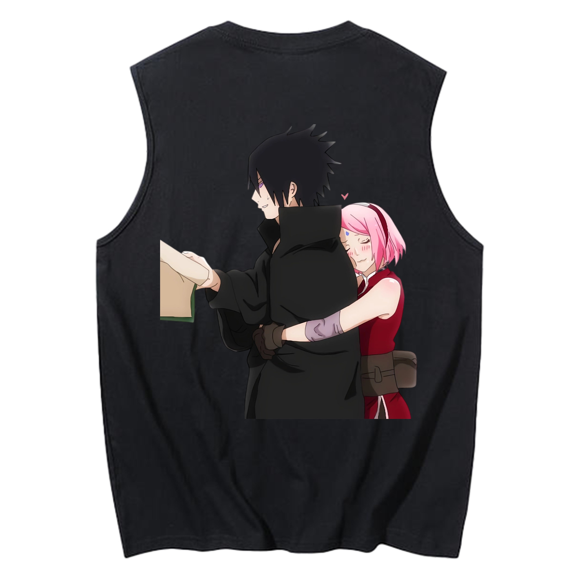 （画像用） NARUTO -ナルト- うちは サスケ Uchiha Sasuke コットン100％タンクトップ（背面プリント）