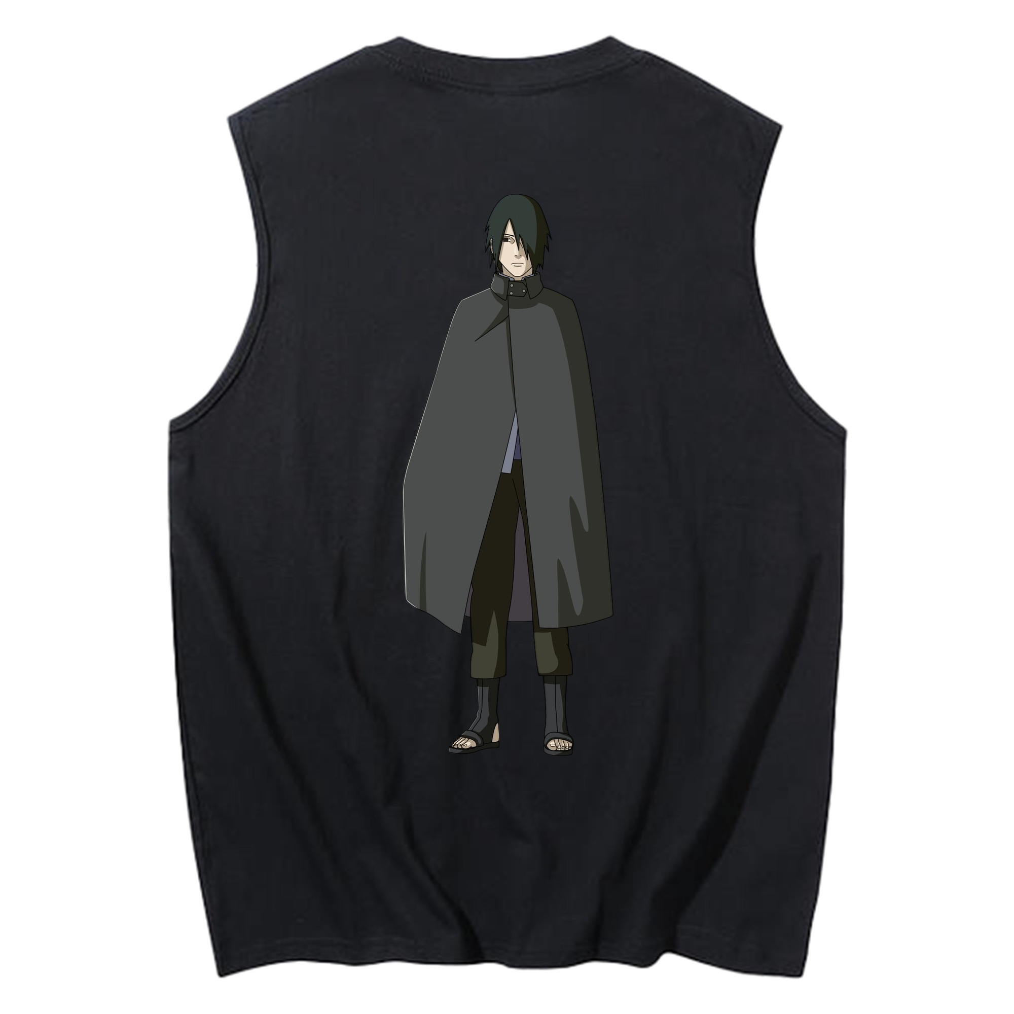 （画像用） NARUTO -ナルト- うちは サスケ Uchiha Sasuke コットン100％タンクトップ（背面プリント）