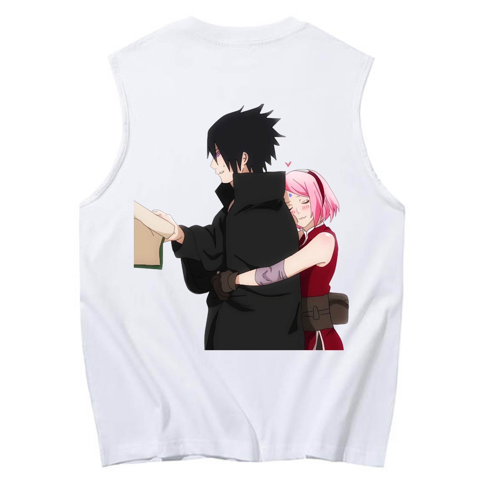 （画像用） NARUTO -ナルト- うちは サスケ Uchiha Sasuke コットン100％タンクトップ（背面プリント）