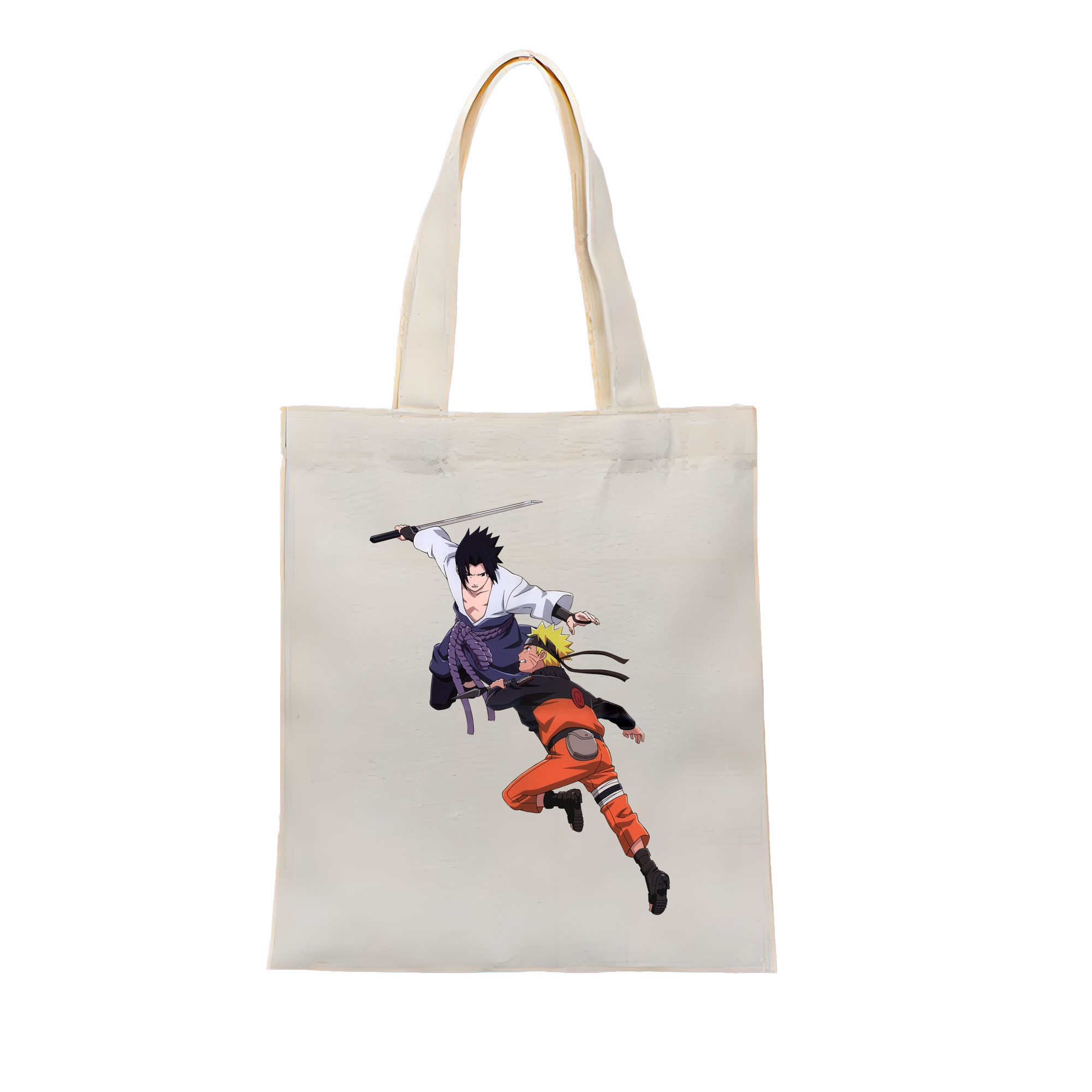 （画像用） NARUTO -ナルト- うちは サスケ Uchiha Sasuke 縦型キャンバス生地手提げバッグ　トートバッグ