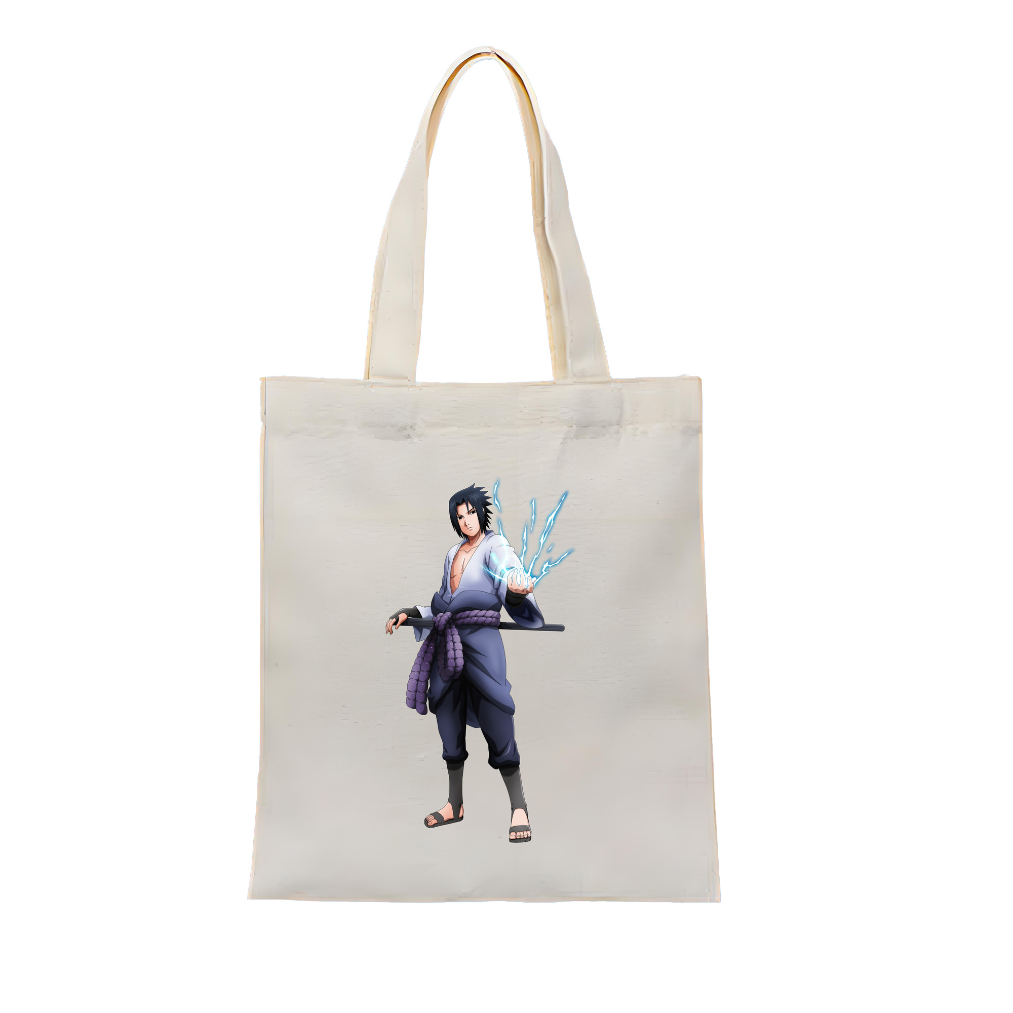 （画像用） NARUTO -ナルト- うちは サスケ Uchiha Sasuke 縦型キャンバス生地手提げバッグ　トートバッグ
