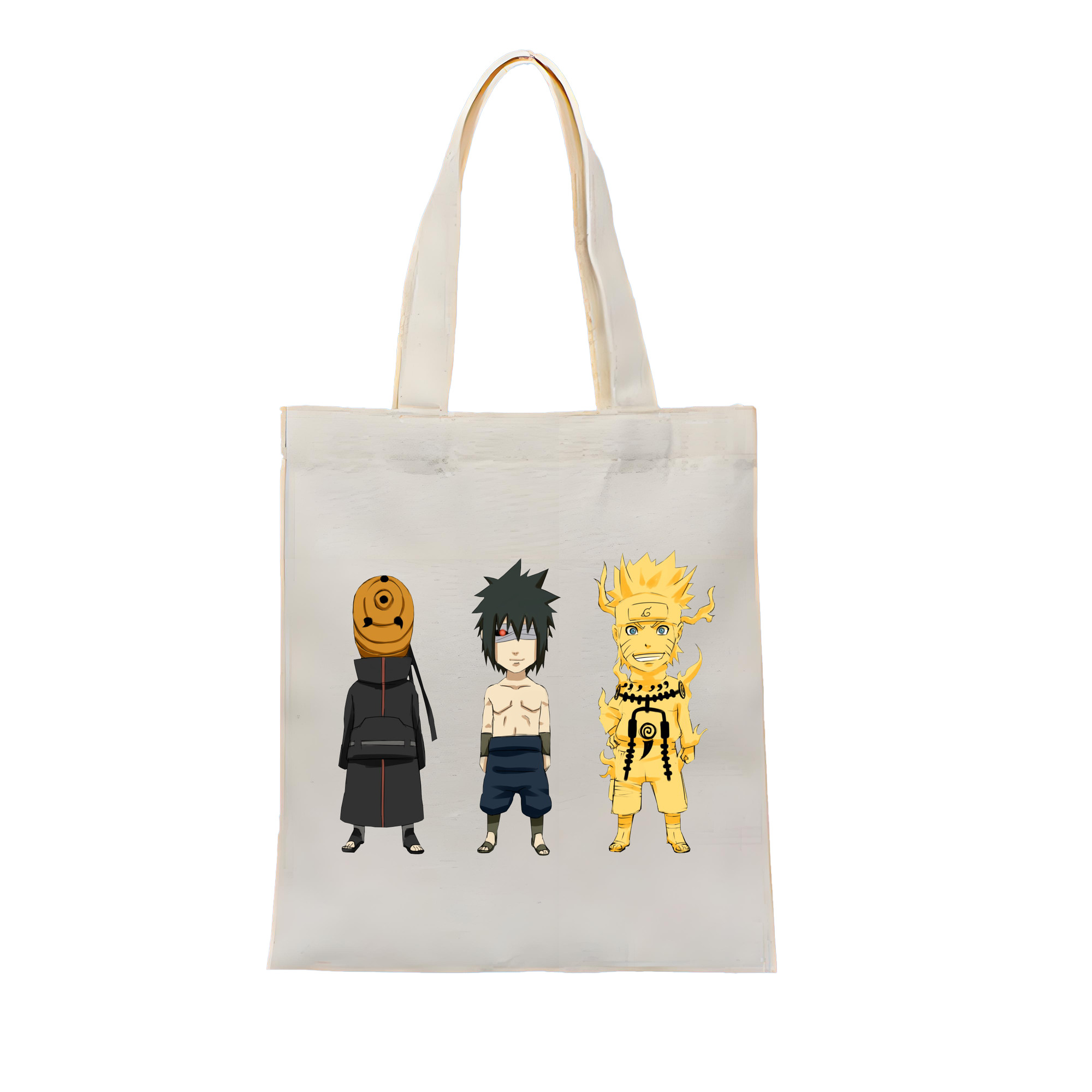 （画像用） NARUTO -ナルト- うちは サスケ Uchiha Sasuke 縦型キャンバス生地手提げバッグ　トートバッグ