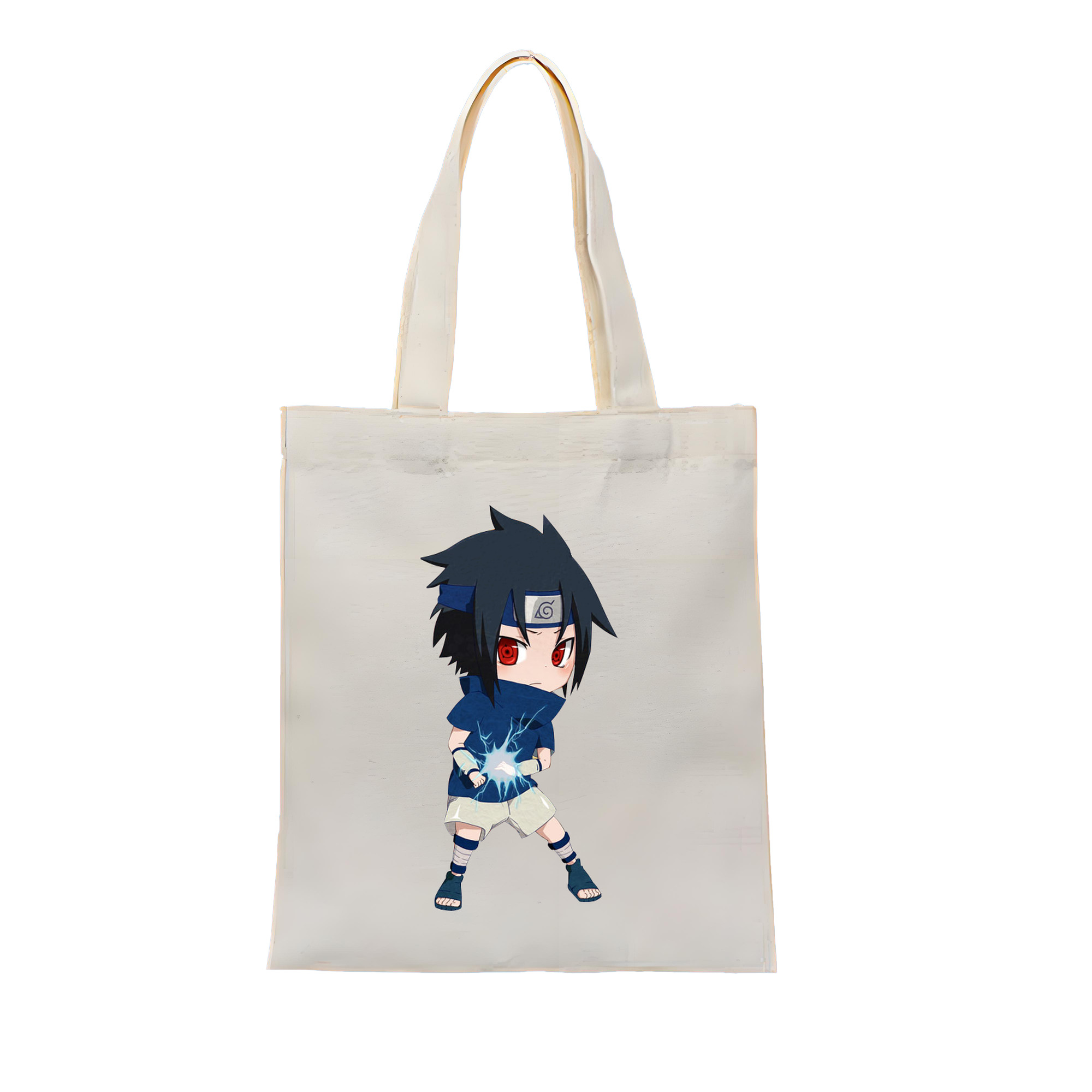 （画像用） NARUTO -ナルト- うちは サスケ Uchiha Sasuke 縦型キャンバス生地手提げバッグ　トートバッグ