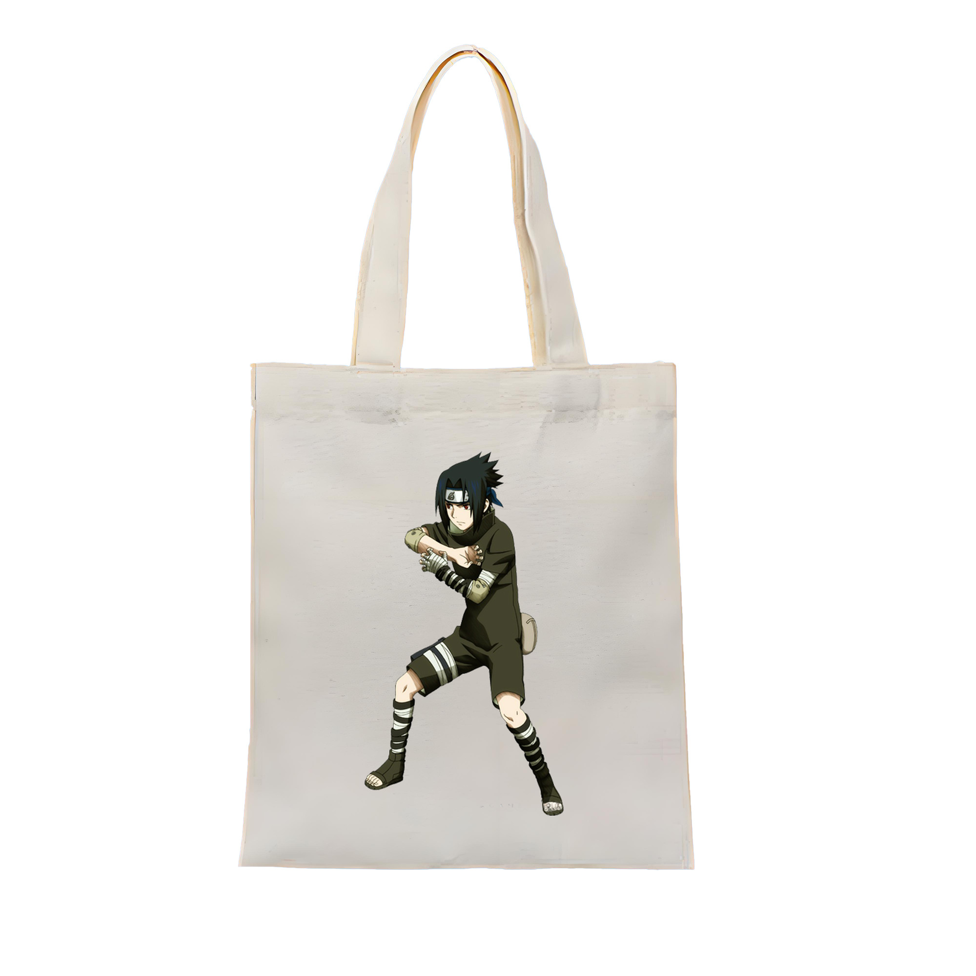 （画像用） NARUTO -ナルト- うちは サスケ Uchiha Sasuke 縦型キャンバス生地手提げバッグ　トートバッグ