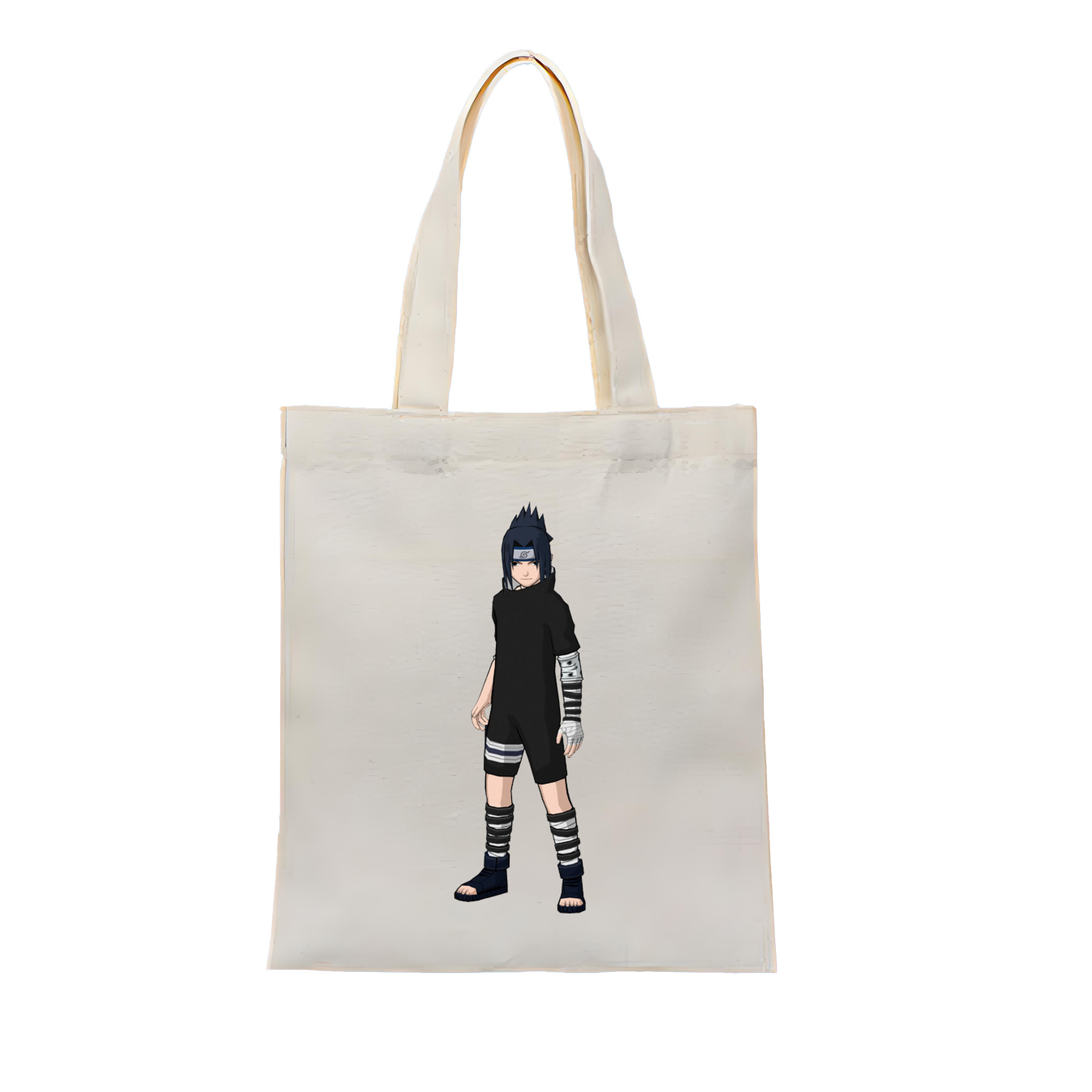 （画像用） NARUTO -ナルト- うちは サスケ Uchiha Sasuke 縦型キャンバス生地手提げバッグ　トートバッグ