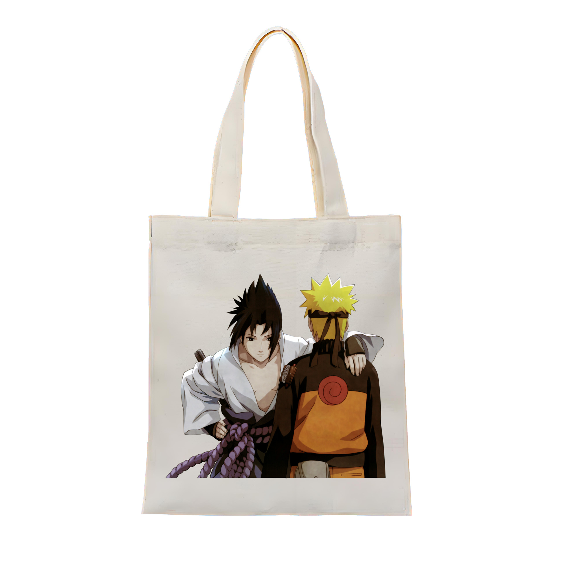 （画像用） NARUTO -ナルト- うちは サスケ Uchiha Sasuke 縦型キャンバス生地手提げバッグ　トートバッグ
