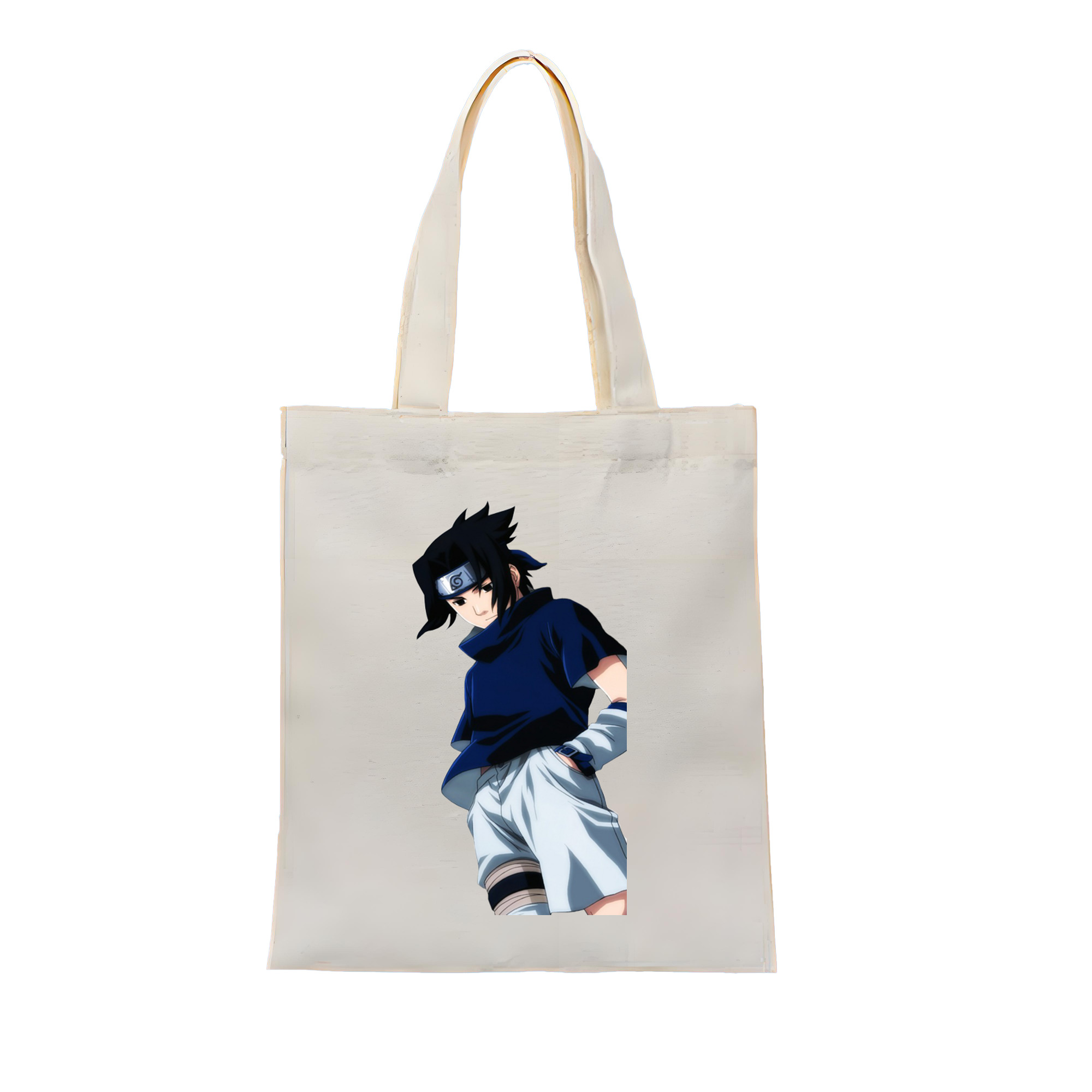 （画像用） NARUTO -ナルト- うちは サスケ Uchiha Sasuke 縦型キャンバス生地手提げバッグ　トートバッグ