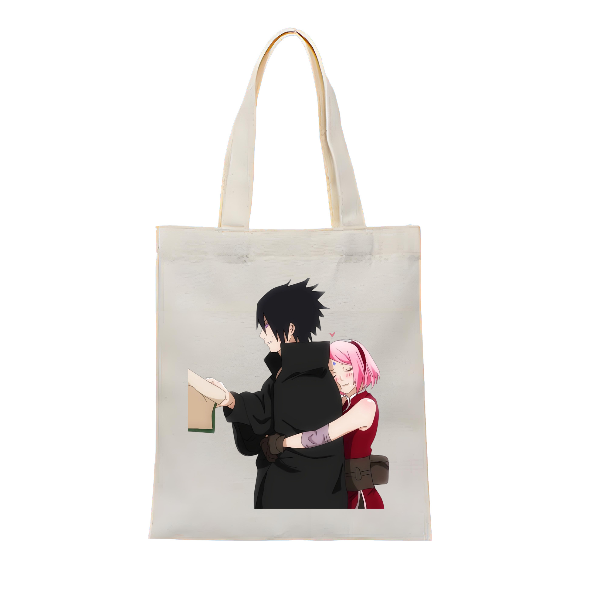 （画像用） NARUTO -ナルト- うちは サスケ Uchiha Sasuke 縦型キャンバス生地手提げバッグ　トートバッグ