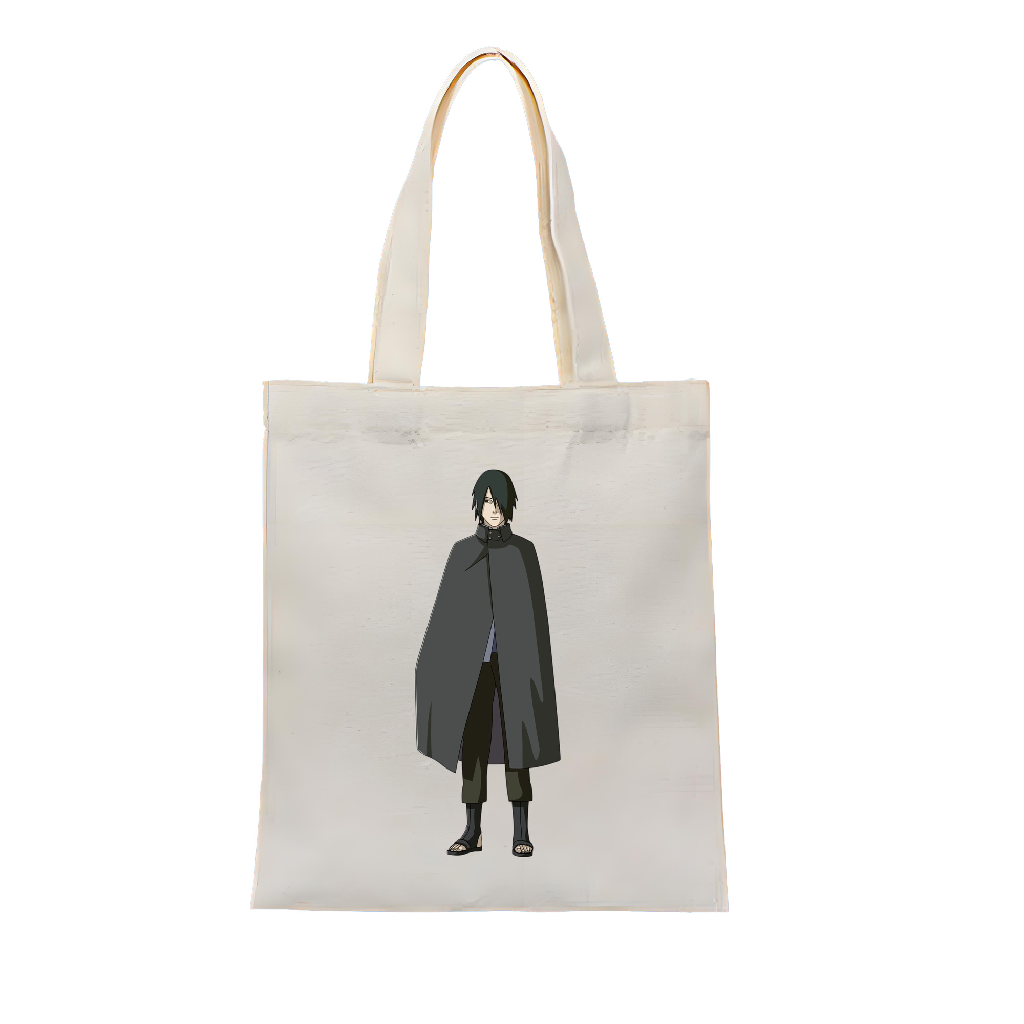 （画像用） NARUTO -ナルト- うちは サスケ Uchiha Sasuke 縦型キャンバス生地手提げバッグ　トートバッグ