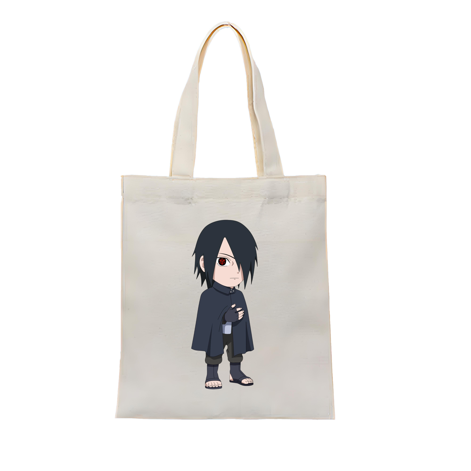 （画像用） NARUTO -ナルト- うちは サスケ Uchiha Sasuke 縦型キャンバス生地手提げバッグ　トートバッグ