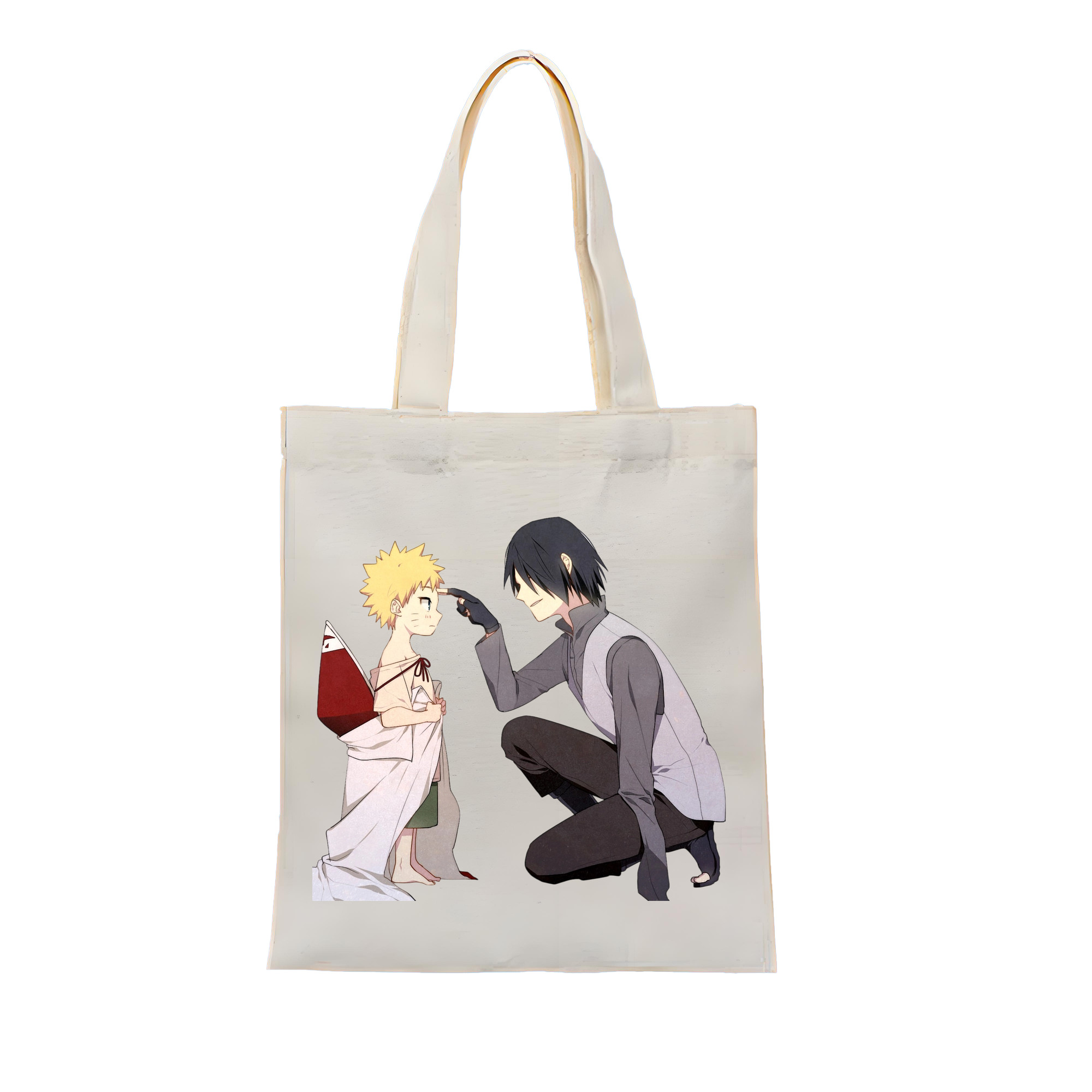 （画像用） NARUTO -ナルト- うちは サスケ Uchiha Sasuke 縦型キャンバス生地手提げバッグ　トートバッグ