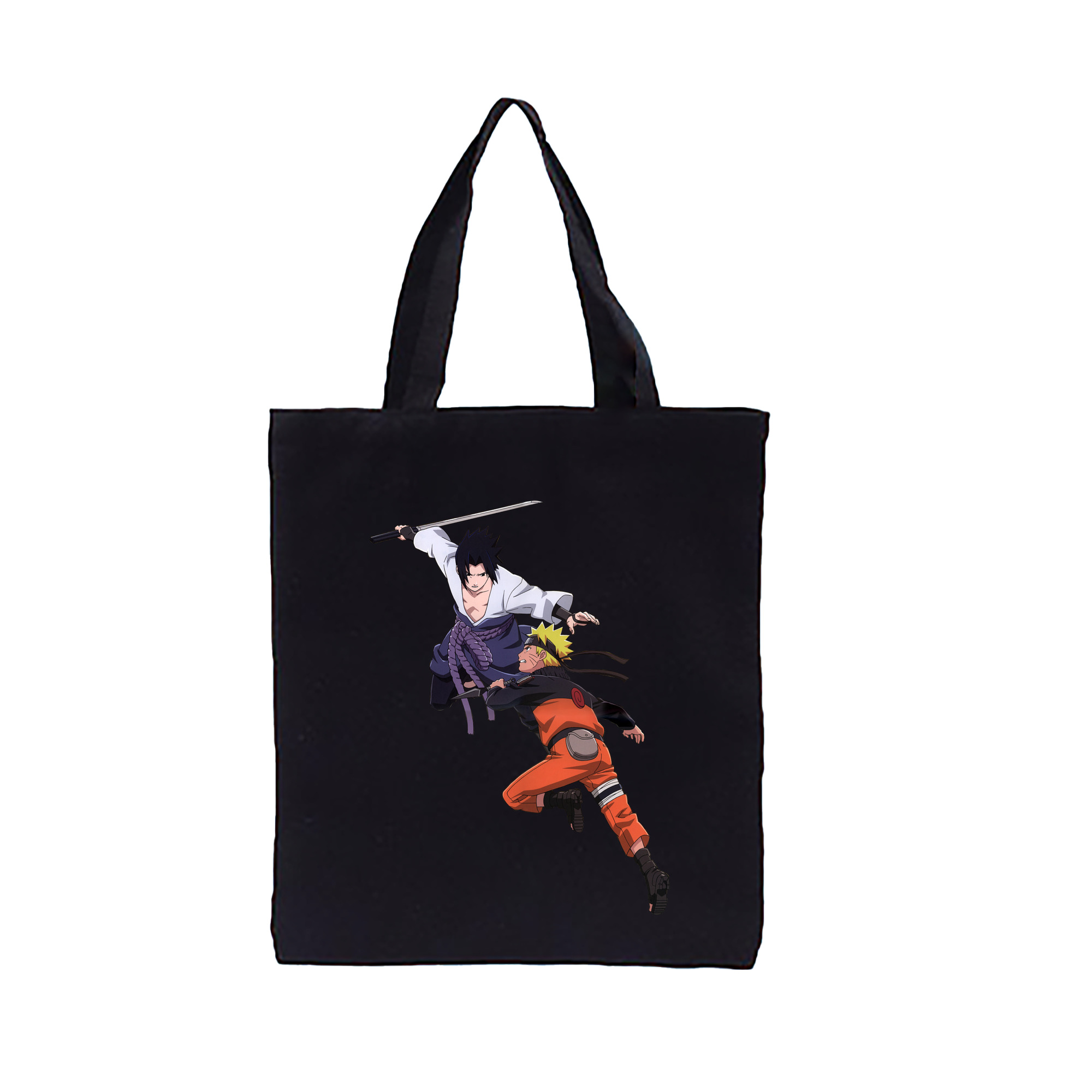（画像用） NARUTO -ナルト- うちは サスケ Uchiha Sasuke 縦型キャンバス生地手提げバッグ　トートバッグ