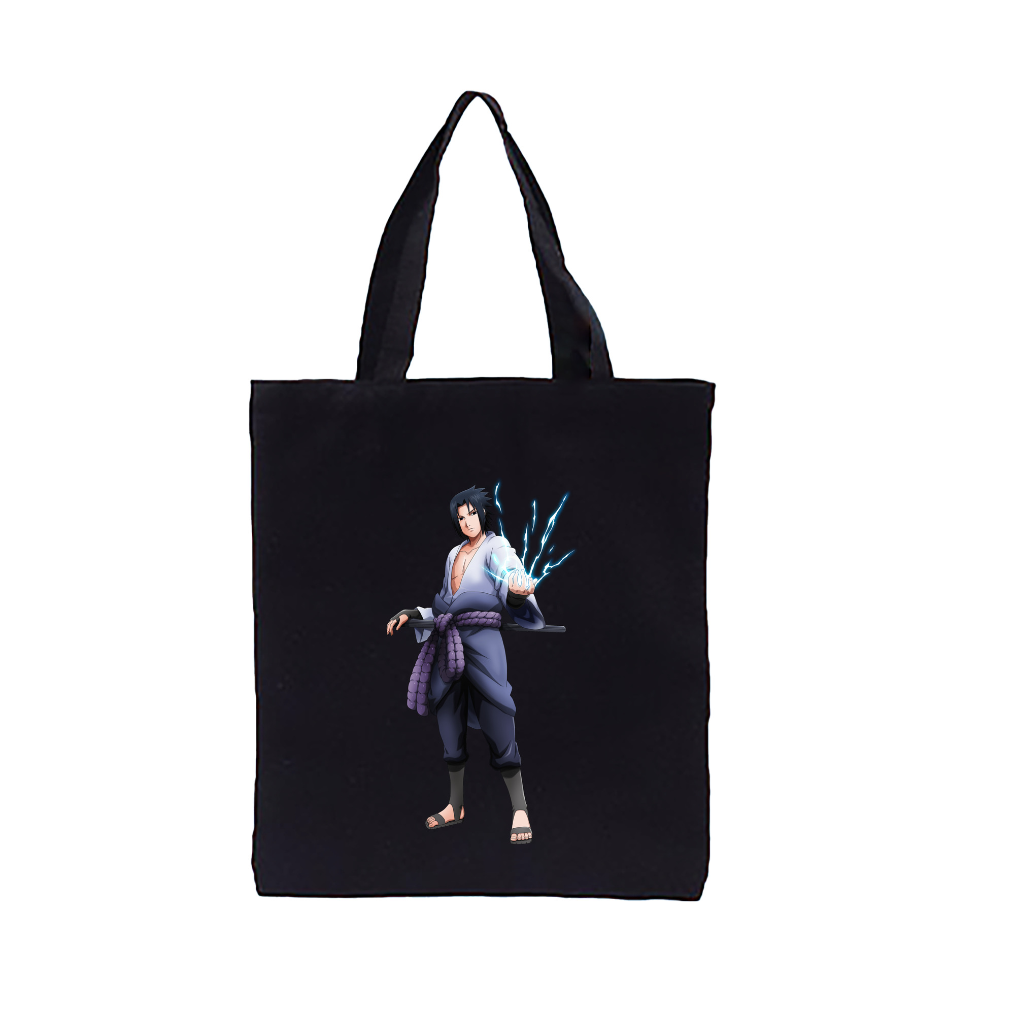 （画像用） NARUTO -ナルト- うちは サスケ Uchiha Sasuke 縦型キャンバス生地手提げバッグ　トートバッグ