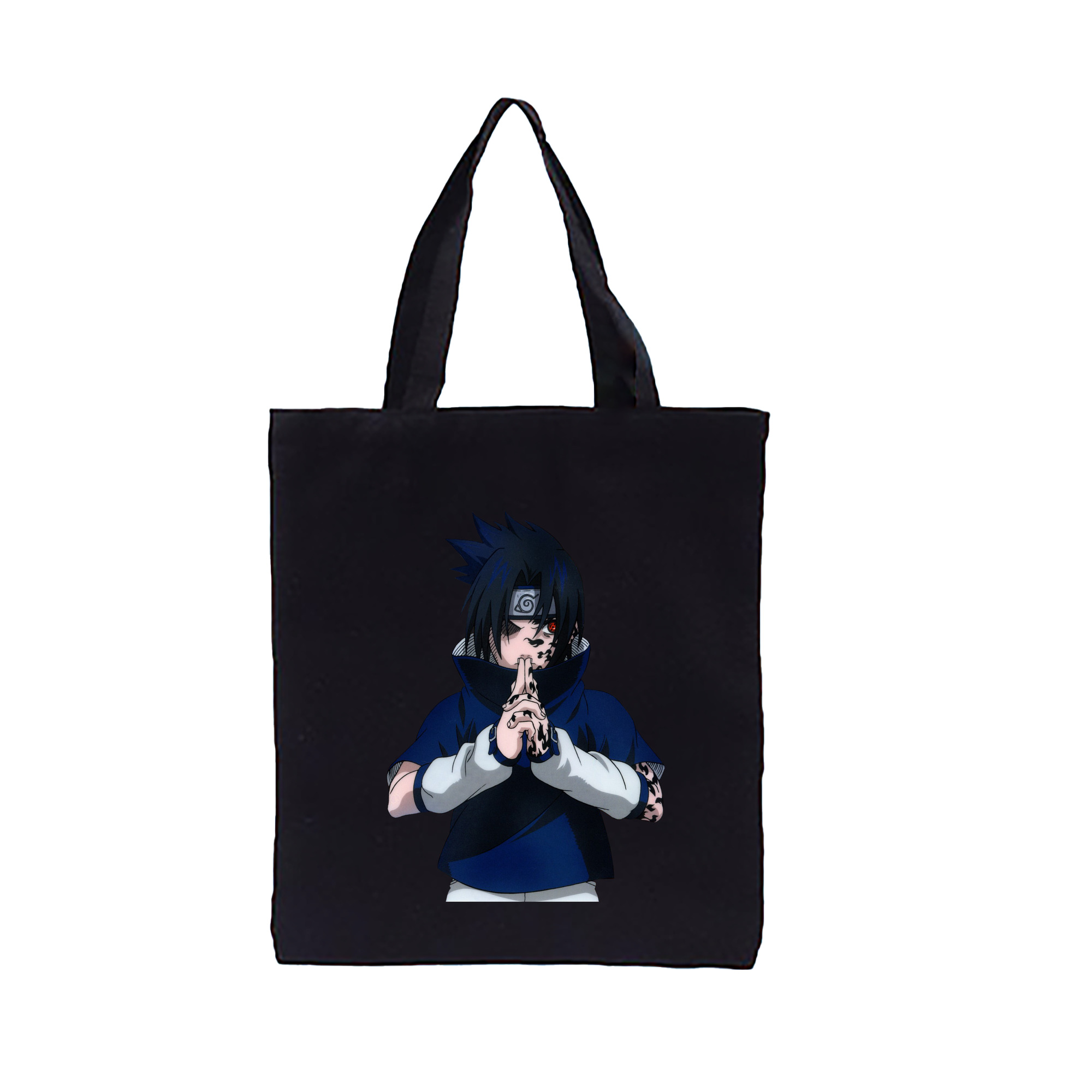 （画像用） NARUTO -ナルト- うちは サスケ Uchiha Sasuke 縦型キャンバス生地手提げバッグ　トートバッグ