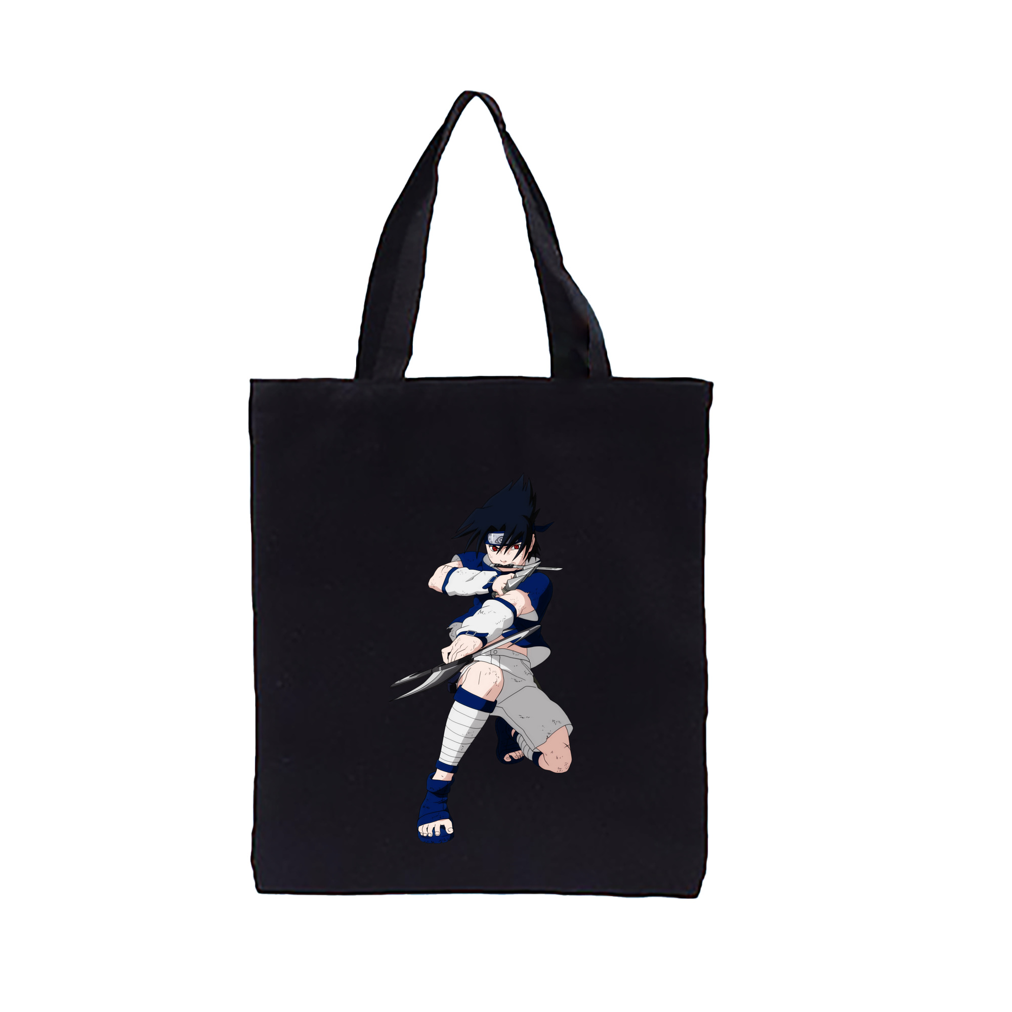 （画像用） NARUTO -ナルト- うちは サスケ Uchiha Sasuke 縦型キャンバス生地手提げバッグ　トートバッグ