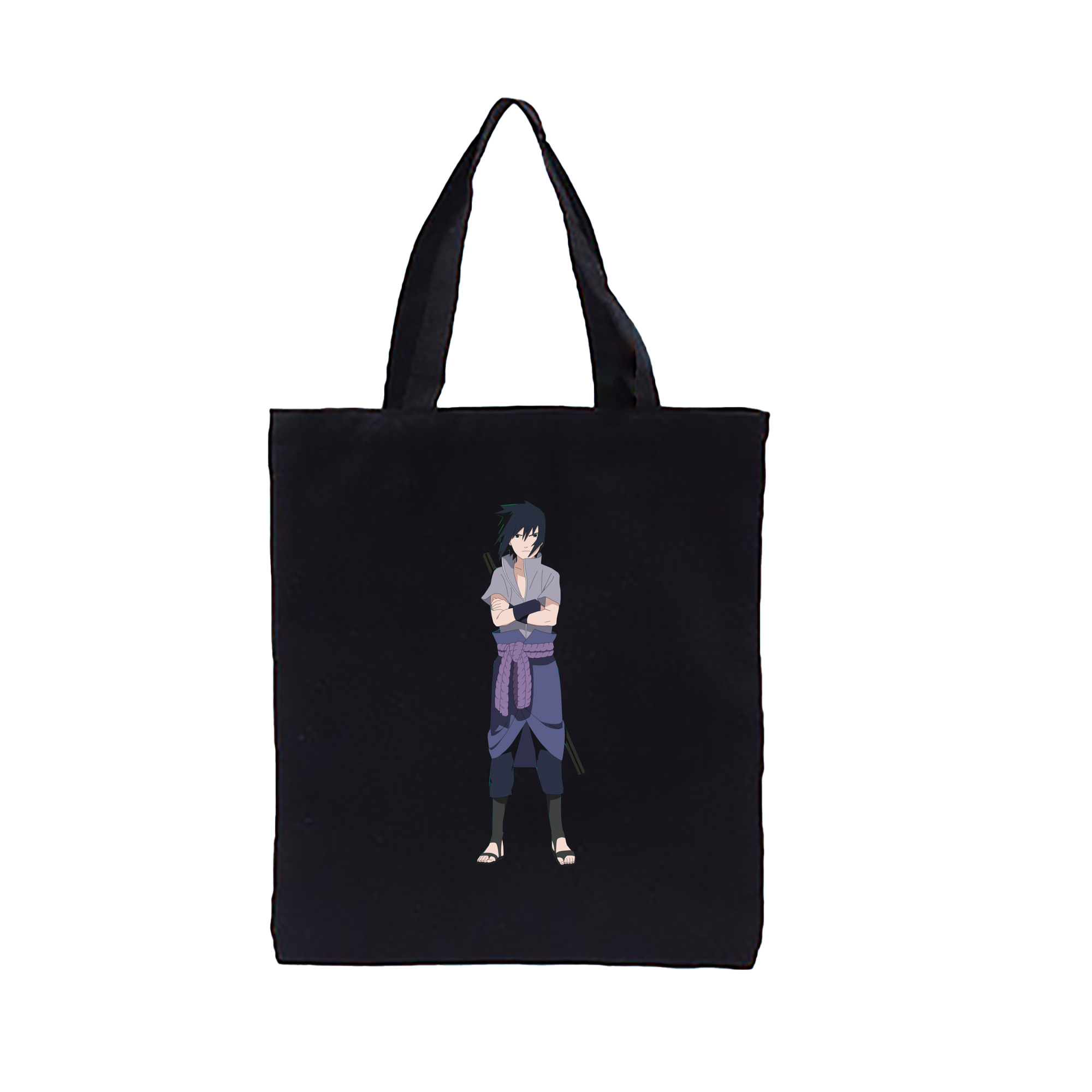 （画像用） NARUTO -ナルト- うちは サスケ Uchiha Sasuke 縦型キャンバス生地手提げバッグ　トートバッグ