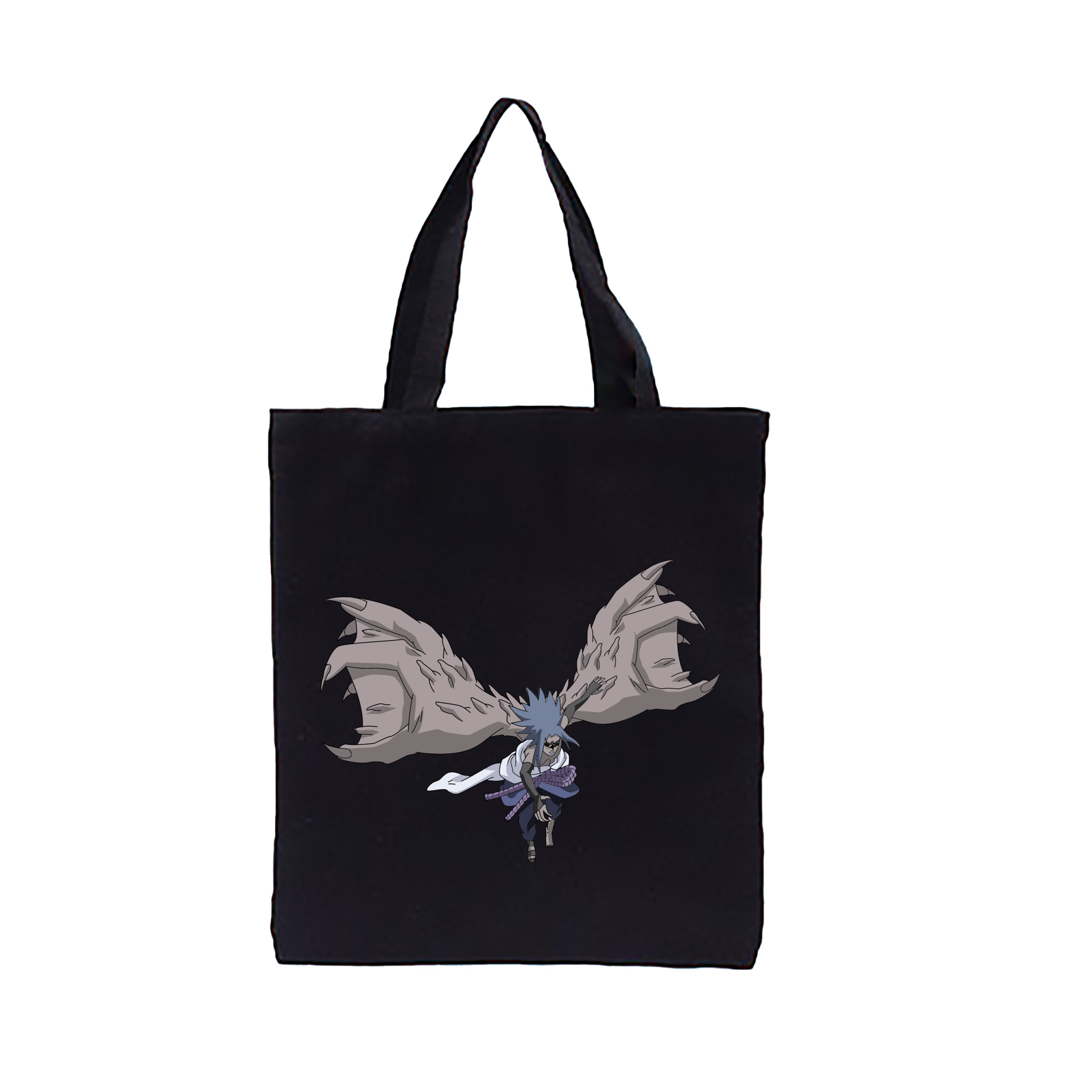 （画像用） NARUTO -ナルト- うちは サスケ Uchiha Sasuke 縦型キャンバス生地手提げバッグ　トートバッグ
