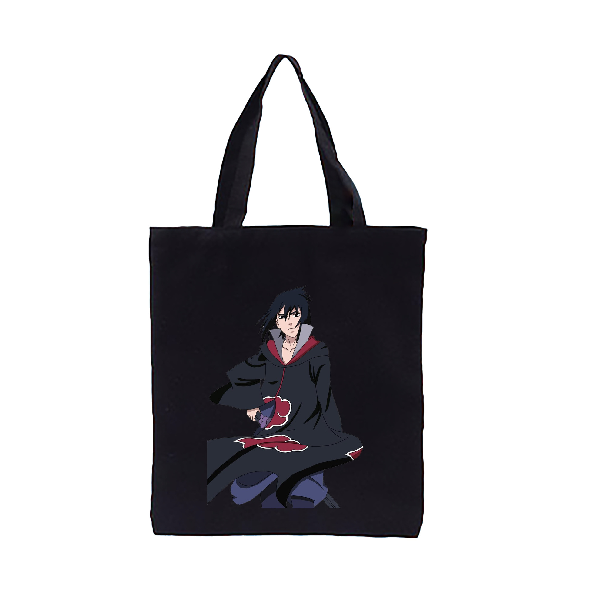 （画像用） NARUTO -ナルト- うちは サスケ Uchiha Sasuke 縦型キャンバス生地手提げバッグ　トートバッグ