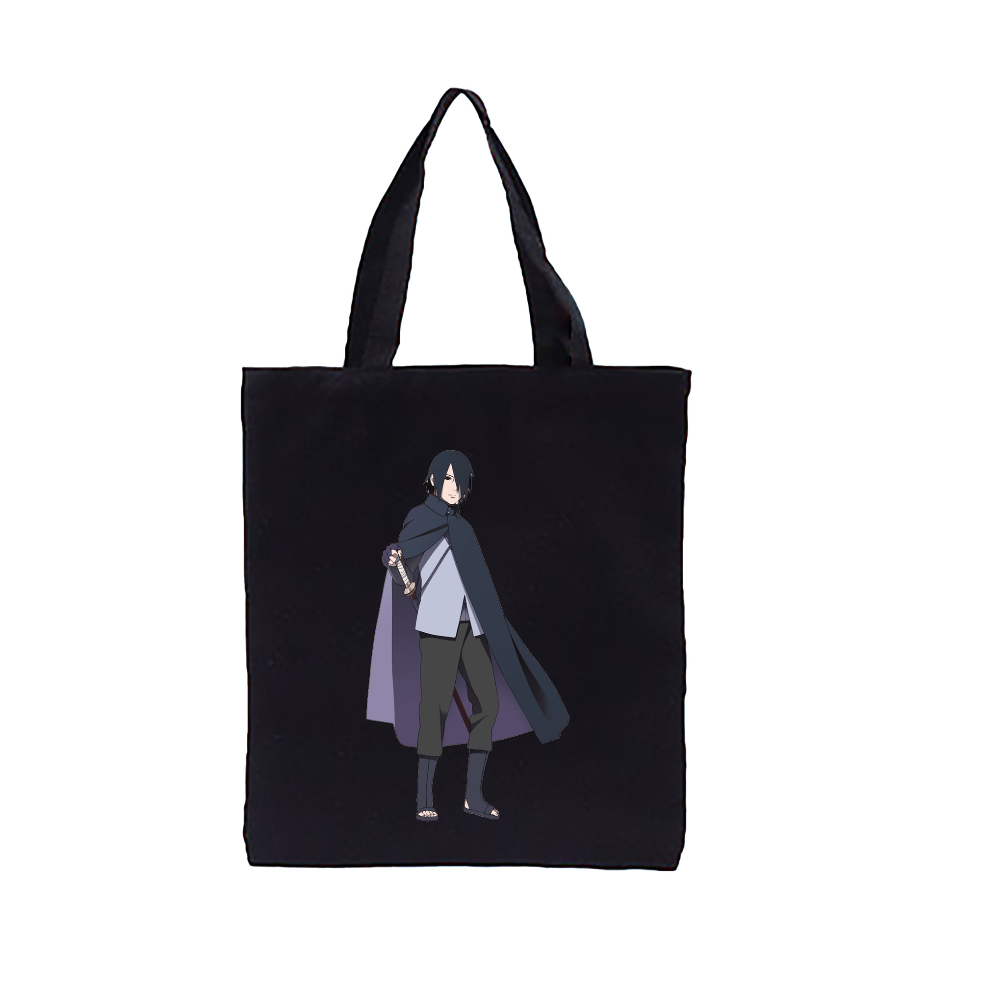 （画像用） NARUTO -ナルト- うちは サスケ Uchiha Sasuke 縦型キャンバス生地手提げバッグ　トートバッグ