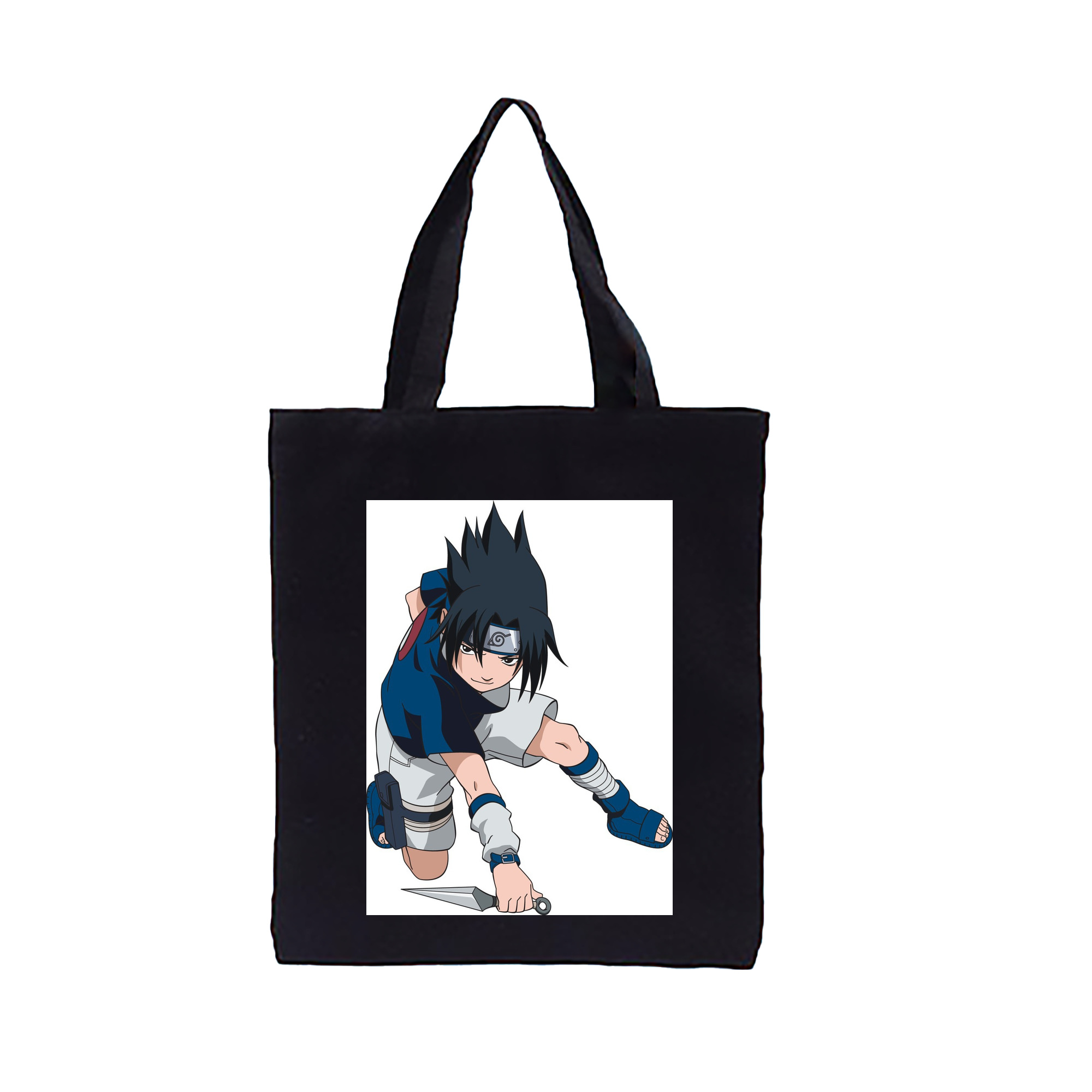 （画像用） NARUTO -ナルト- うちは サスケ Uchiha Sasuke 縦型キャンバス生地手提げバッグ　トートバッグ