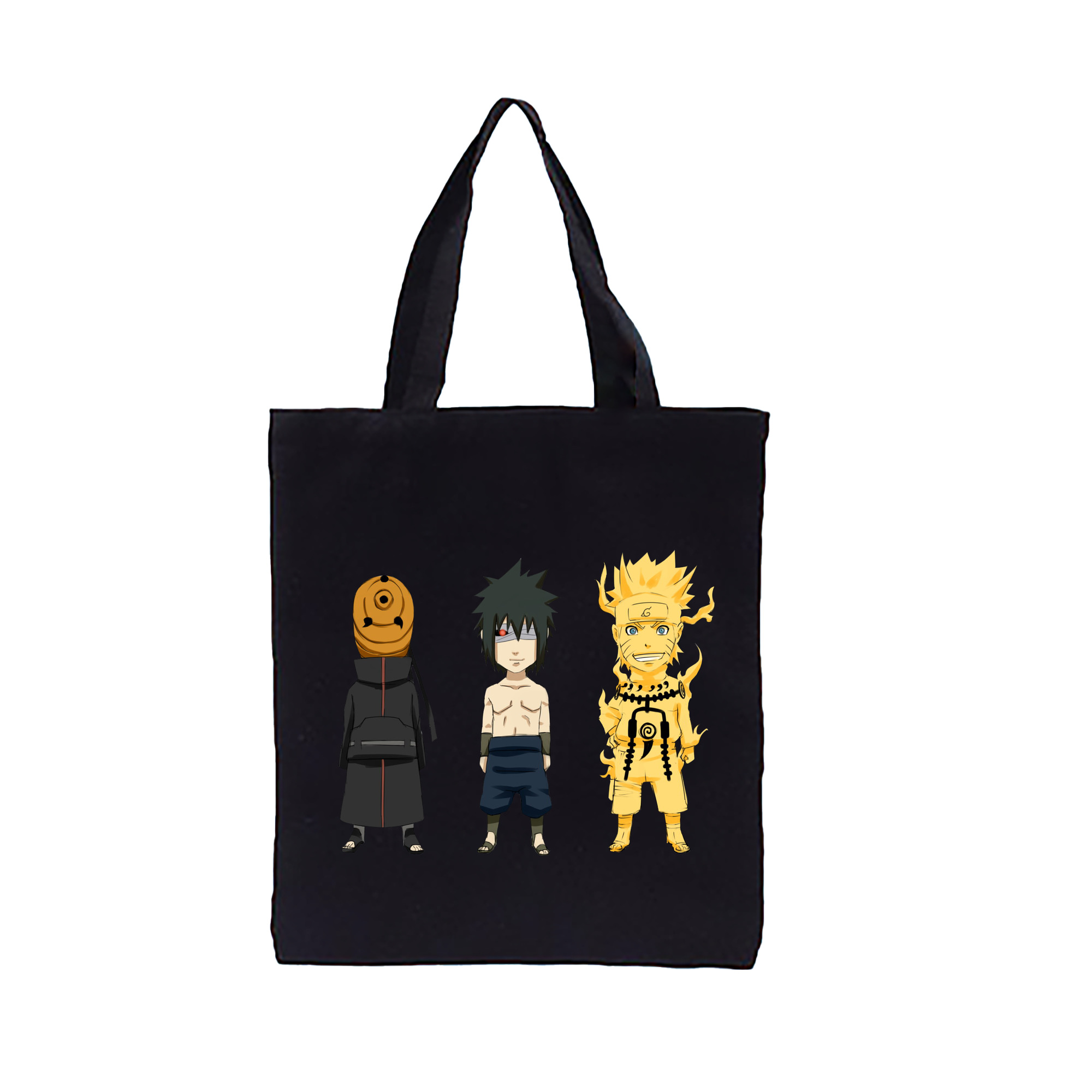 （画像用） NARUTO -ナルト- うちは サスケ Uchiha Sasuke 縦型キャンバス生地手提げバッグ　トートバッグ
