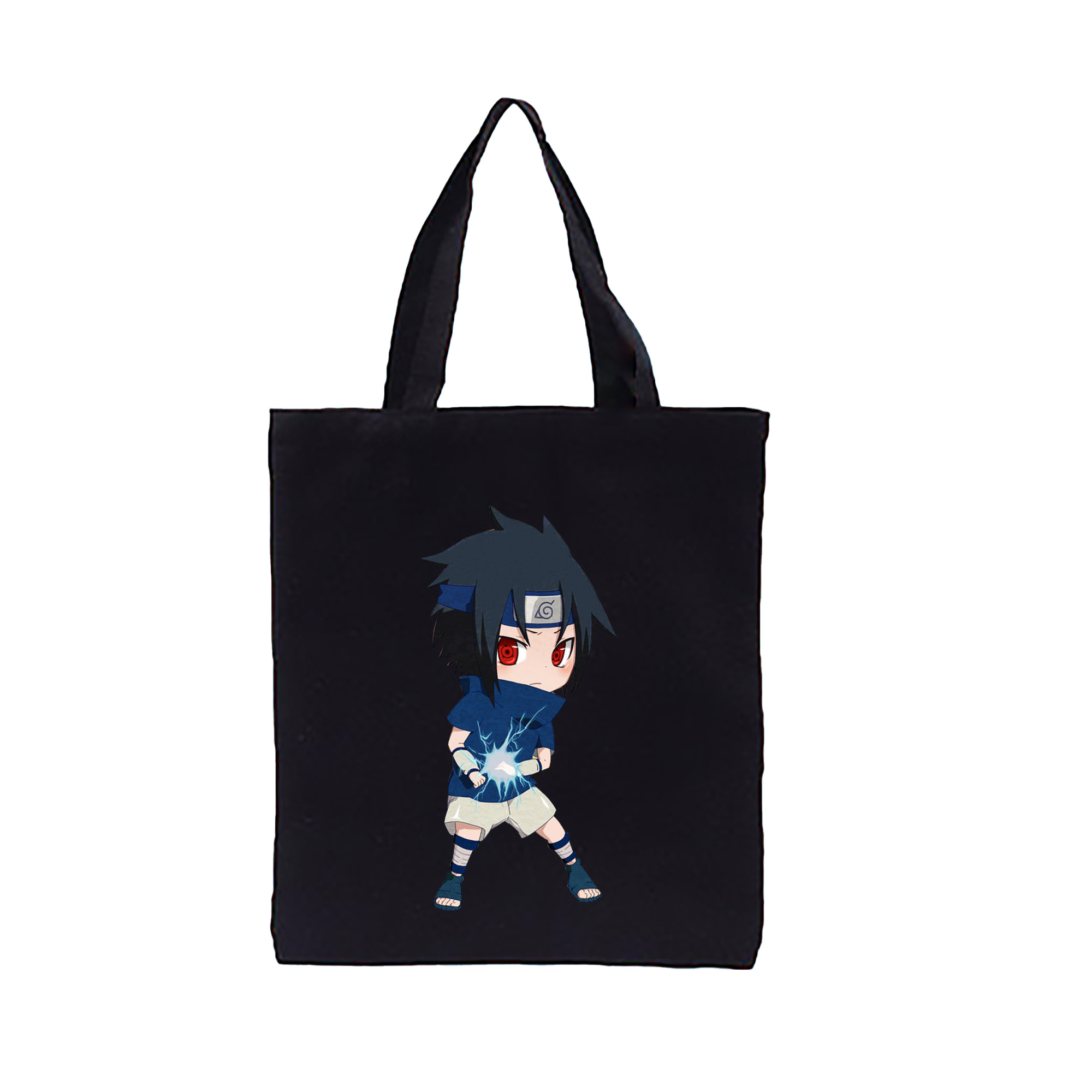 （画像用） NARUTO -ナルト- うちは サスケ Uchiha Sasuke 縦型キャンバス生地手提げバッグ　トートバッグ