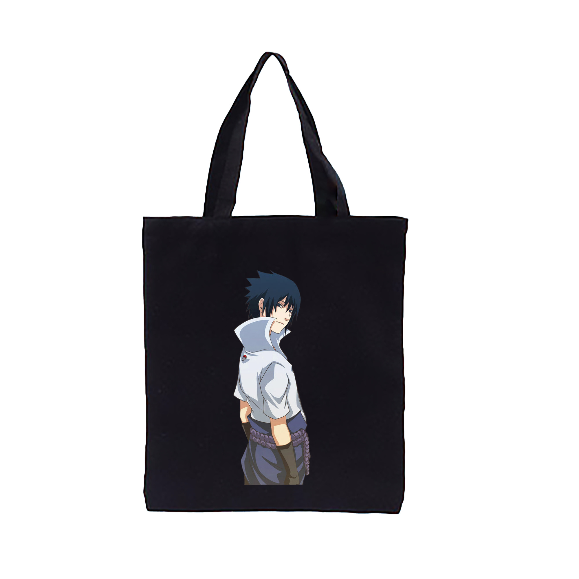 （画像用） NARUTO -ナルト- うちは サスケ Uchiha Sasuke 縦型キャンバス生地手提げバッグ　トートバッグ