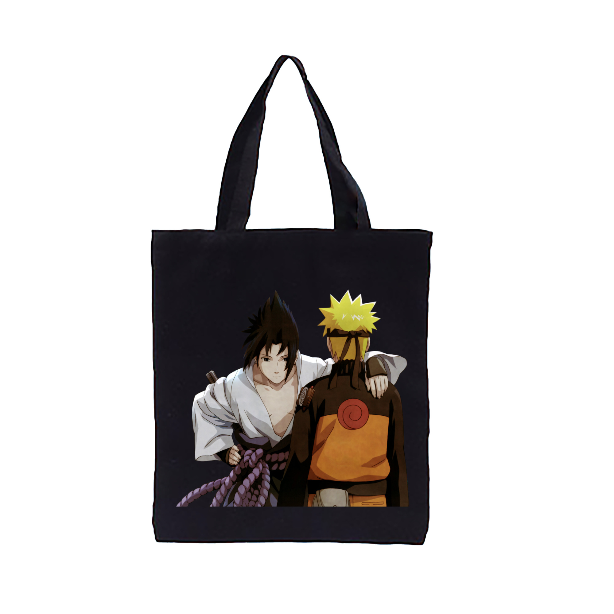 （画像用） NARUTO -ナルト- うちは サスケ Uchiha Sasuke 縦型キャンバス生地手提げバッグ　トートバッグ