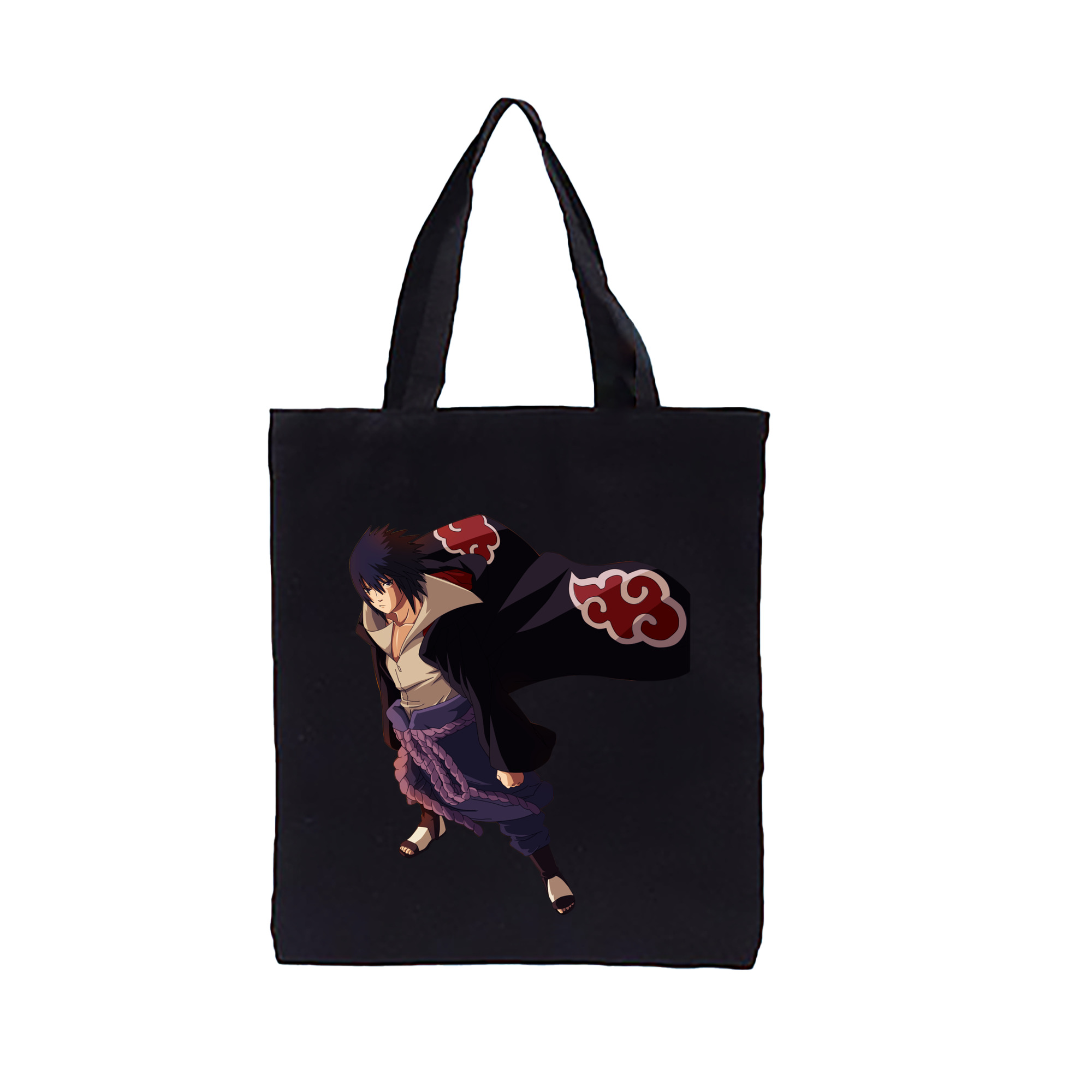 （画像用） NARUTO -ナルト- うちは サスケ Uchiha Sasuke 縦型キャンバス生地手提げバッグ　トートバッグ
