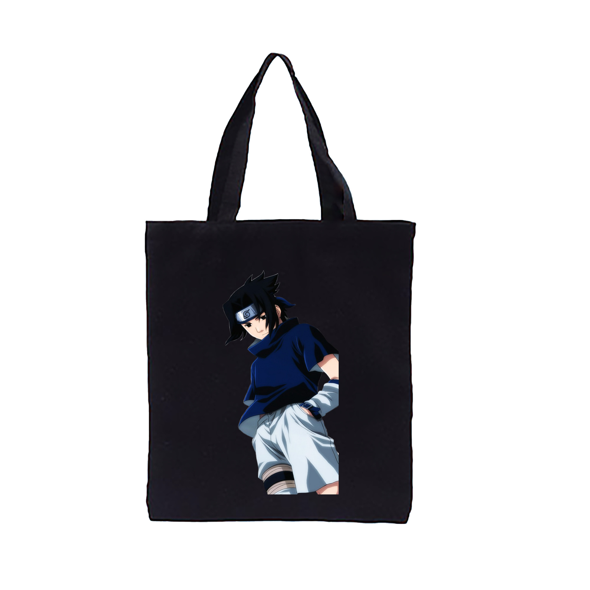 （画像用） NARUTO -ナルト- うちは サスケ Uchiha Sasuke 縦型キャンバス生地手提げバッグ　トートバッグ