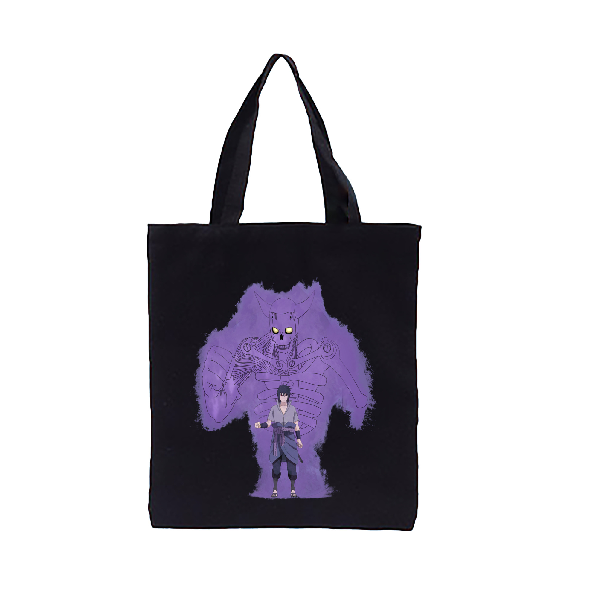 （画像用） NARUTO -ナルト- うちは サスケ Uchiha Sasuke 縦型キャンバス生地手提げバッグ　トートバッグ