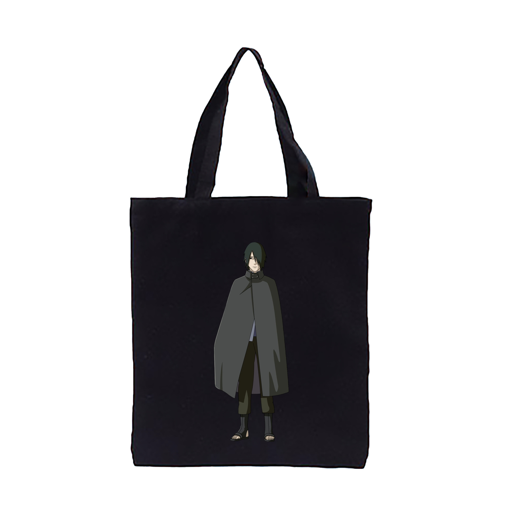 （画像用） NARUTO -ナルト- うちは サスケ Uchiha Sasuke 縦型キャンバス生地手提げバッグ　トートバッグ