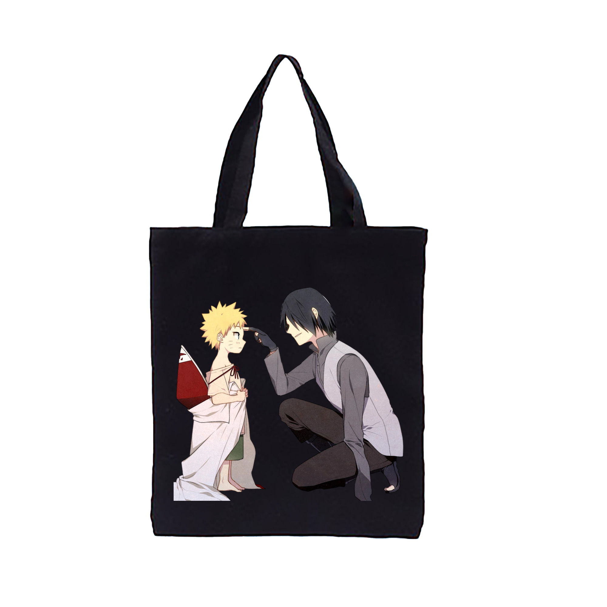（画像用） NARUTO -ナルト- うちは サスケ Uchiha Sasuke 縦型キャンバス生地手提げバッグ　トートバッグ