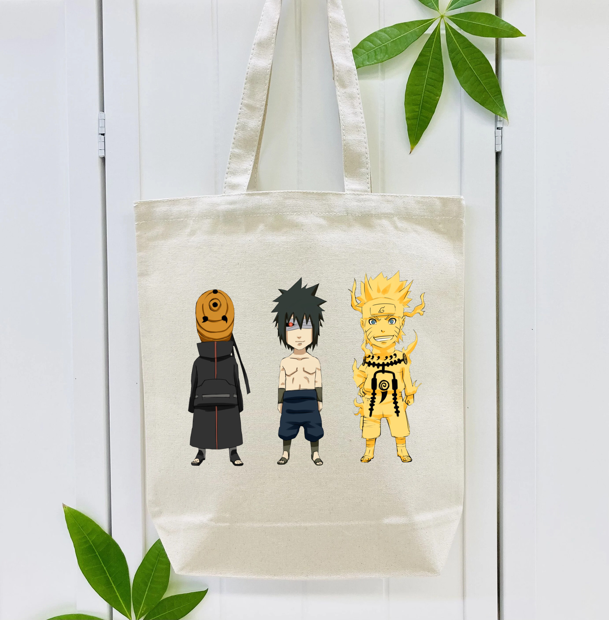 NARUTO -ナルト- うちは サスケ Uchiha Sasuke 縦型キャンバス生地手提げバッグ　トートバッグ
