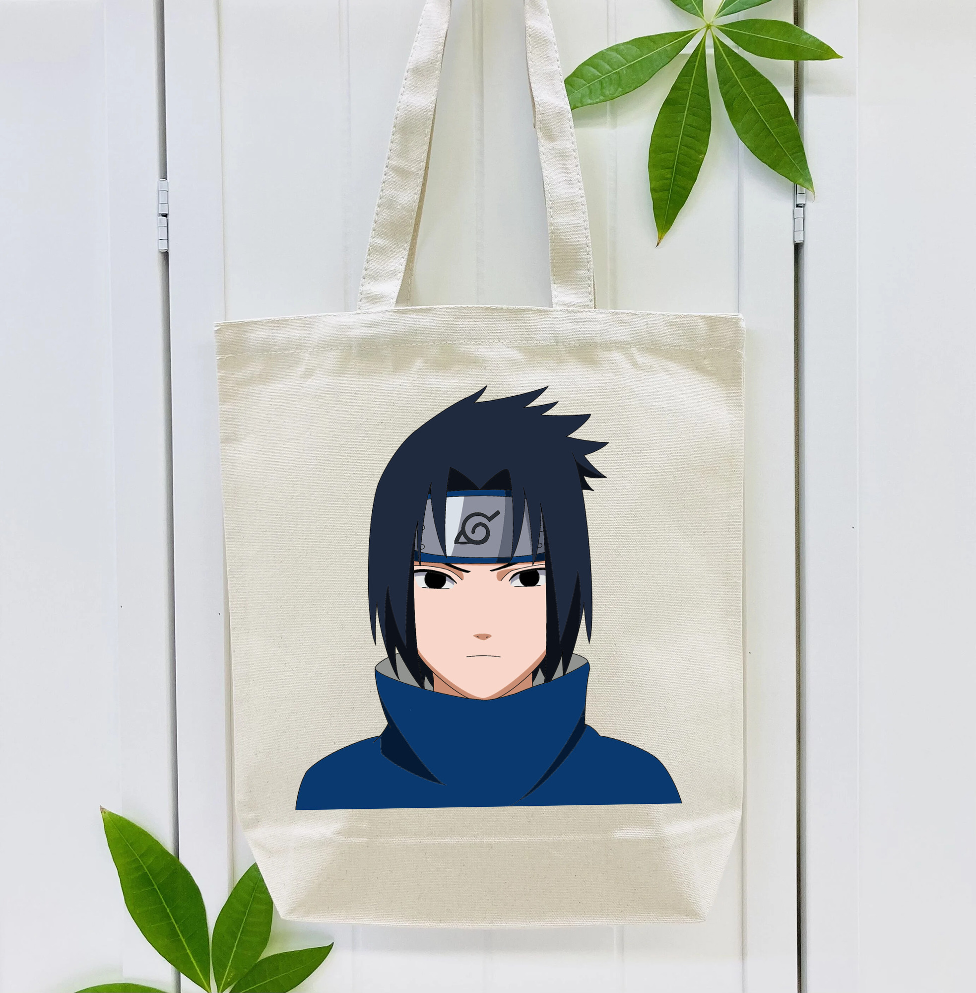 NARUTO -ナルト- うちは サスケ Uchiha Sasuke 縦型キャンバス生地手提げバッグ　トートバッグ